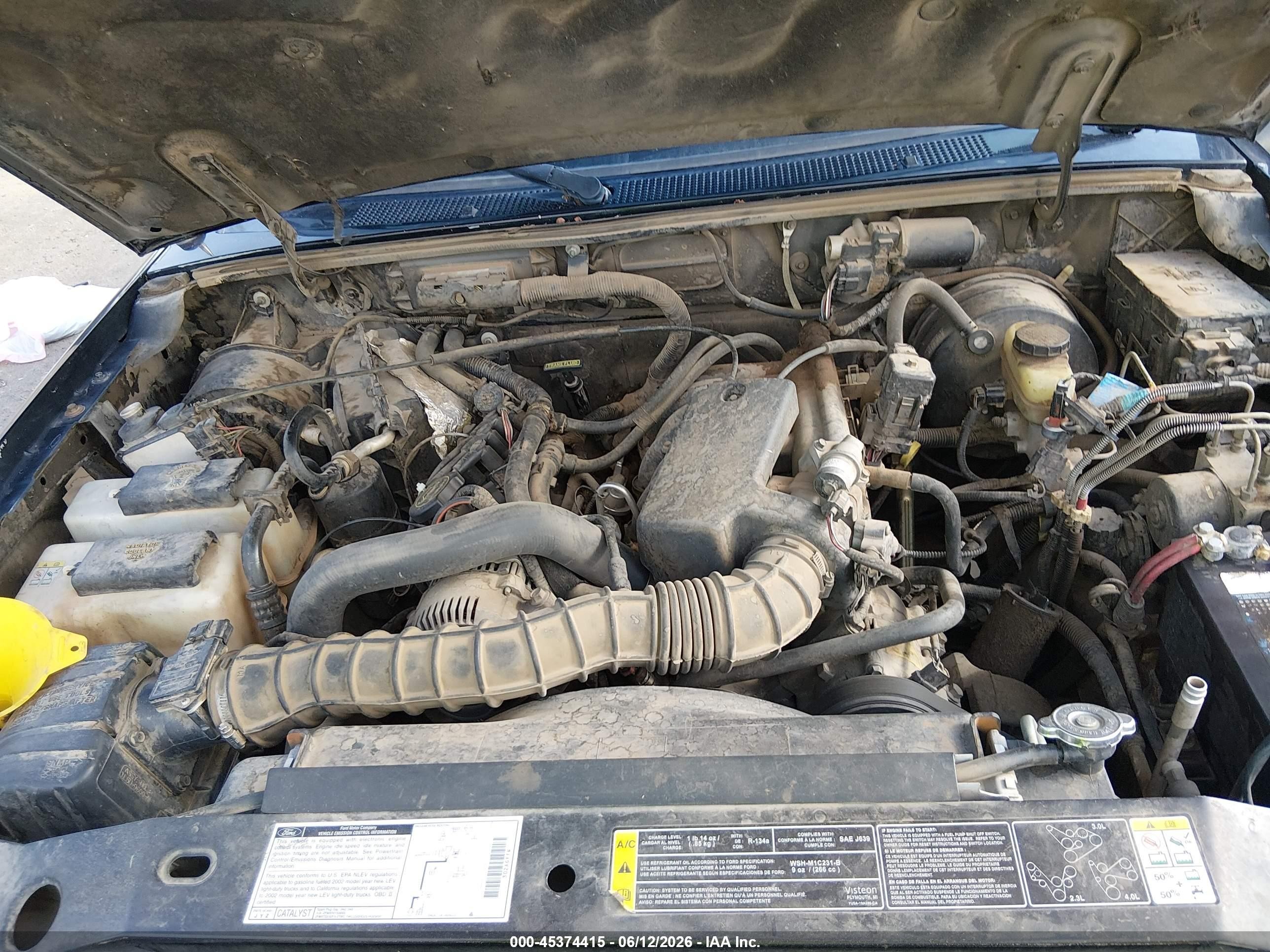 2002 Ford Ranger Edge/tremor/xl/xlt Blue vin: 1FTYR14U62PA95492