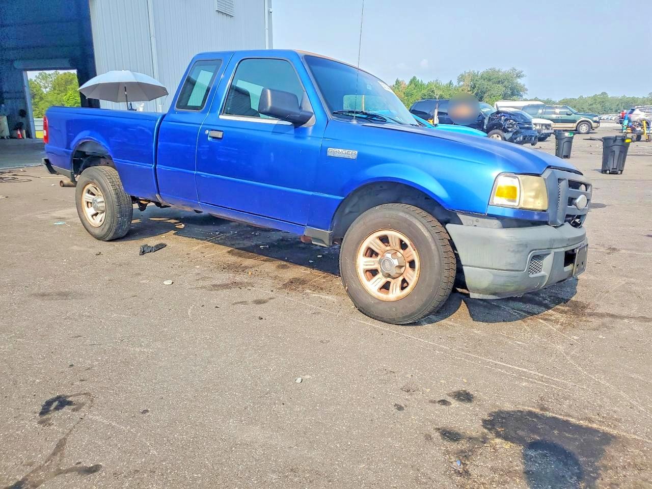 2007 Ford Ranger Super Cab Blue vin: 1FTYR14U67PA37938