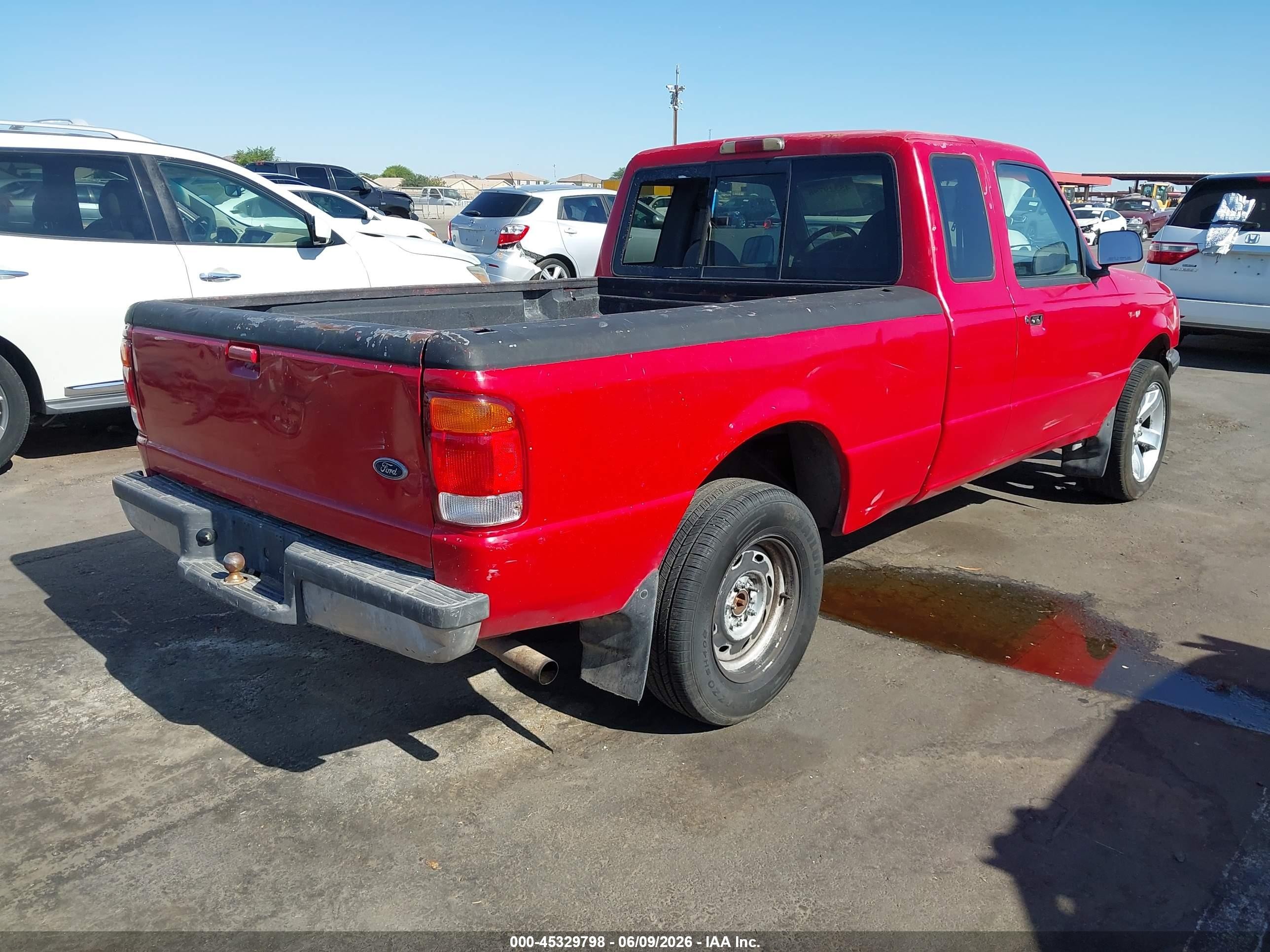 1998 Ford Ranger Splash/xl/xlt Red vin: 1FTYR14U6WPB40095