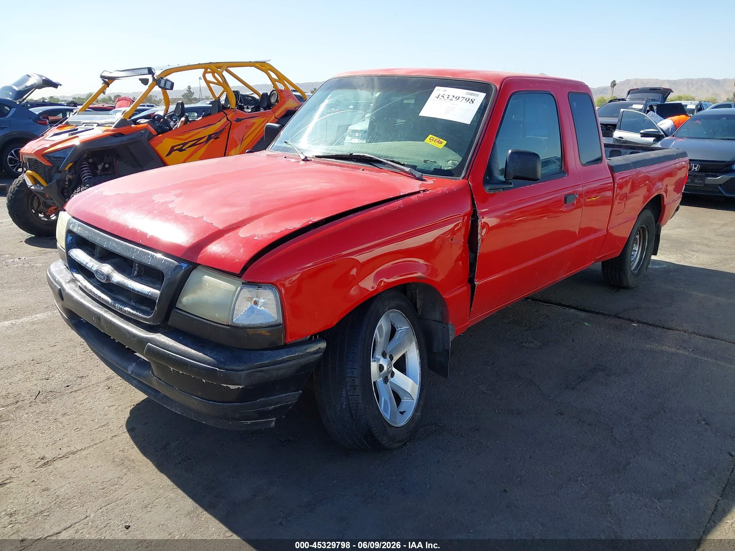 1998 Ford Ranger Splash/xl/xlt Red vin: 1FTYR14U6WPB40095
