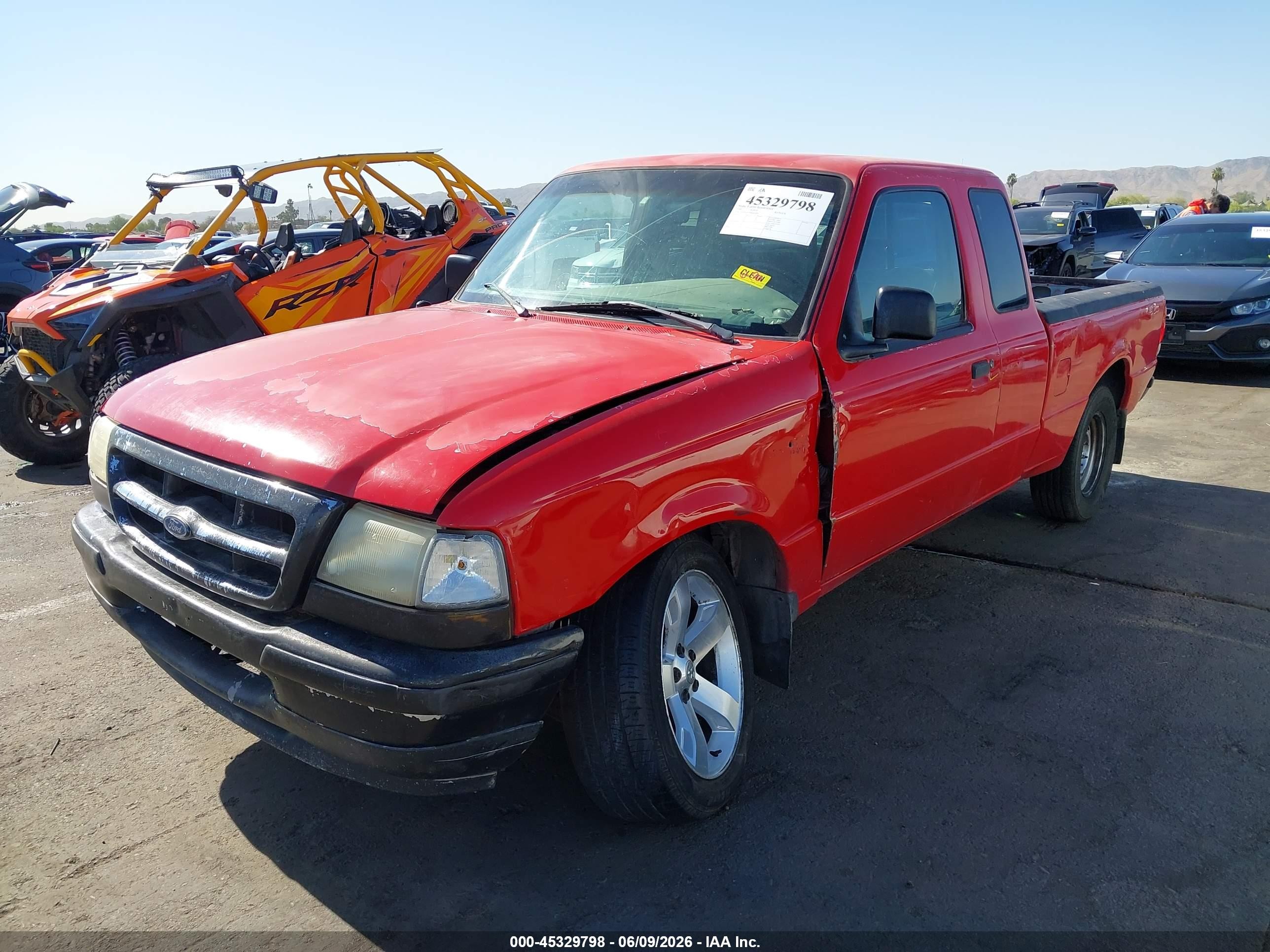 1998 Ford Ranger Splash/xl/xlt Red vin: 1FTYR14U6WPB40095