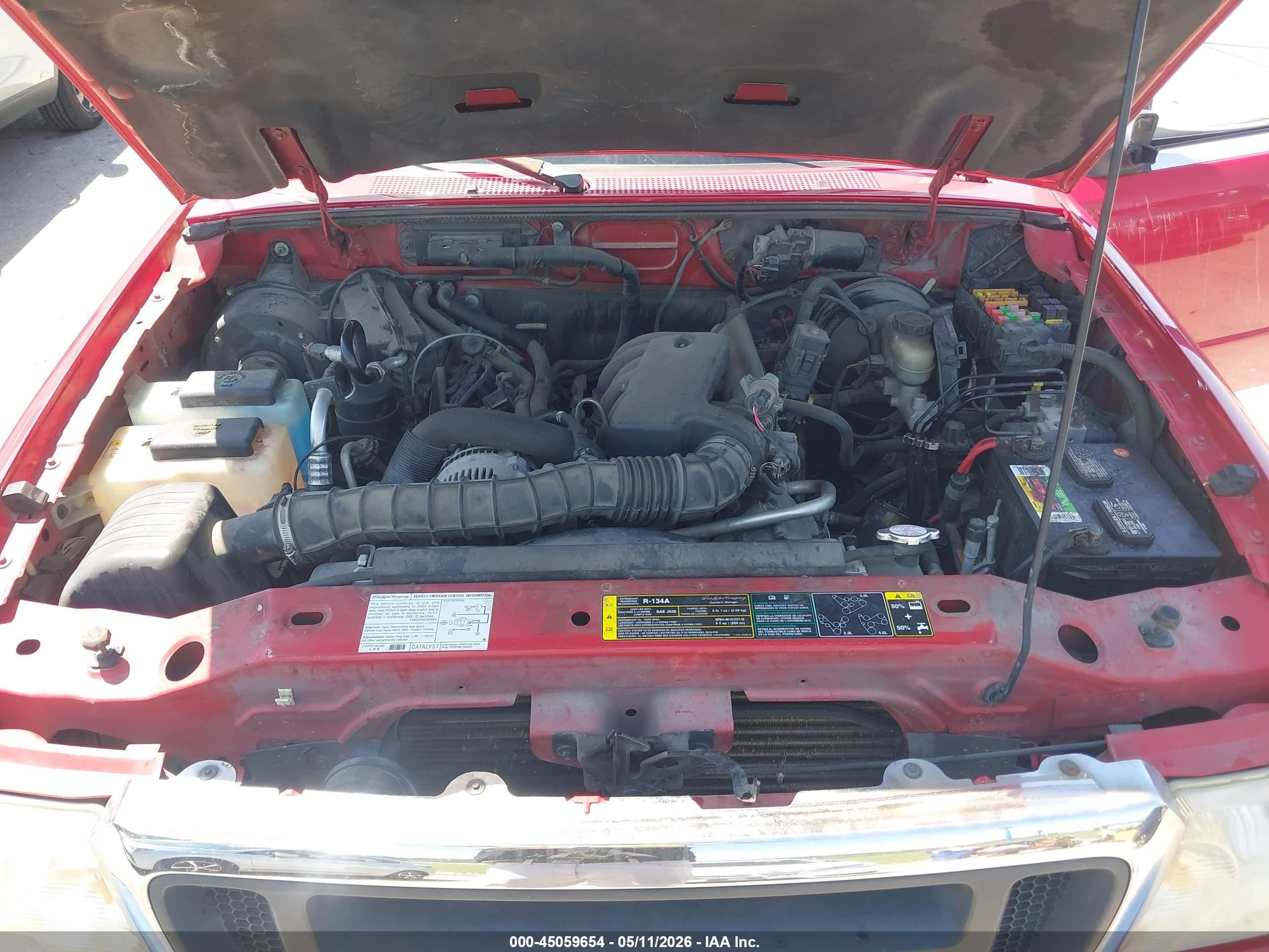 2004 Ford Ranger Edge/tremor/xl/xlt Red vin: 1FTYR14U74PB45917