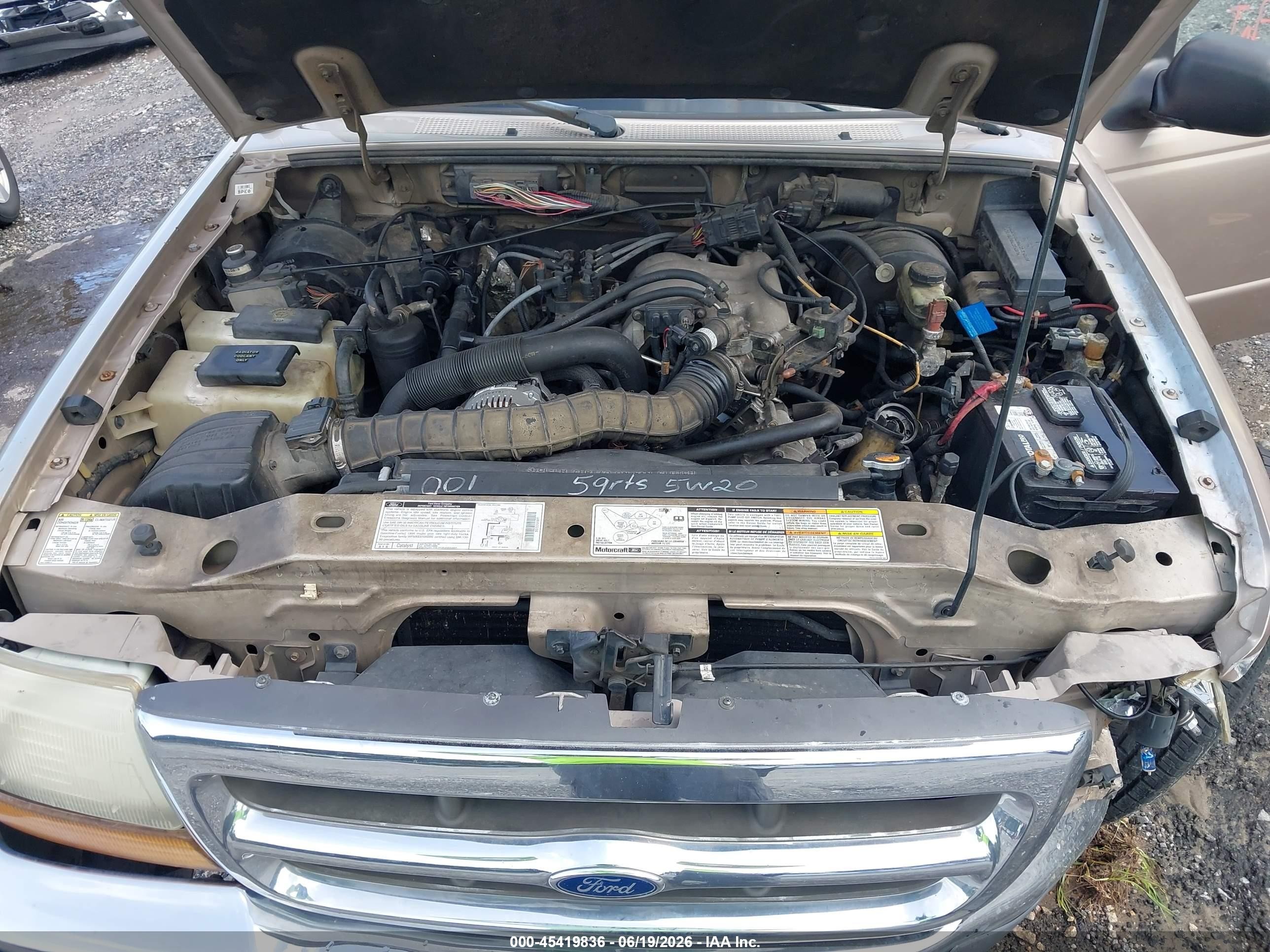 1998 Ford Ranger Splash/xl/xlt Beige vin: 1FTYR14U7WTA63129