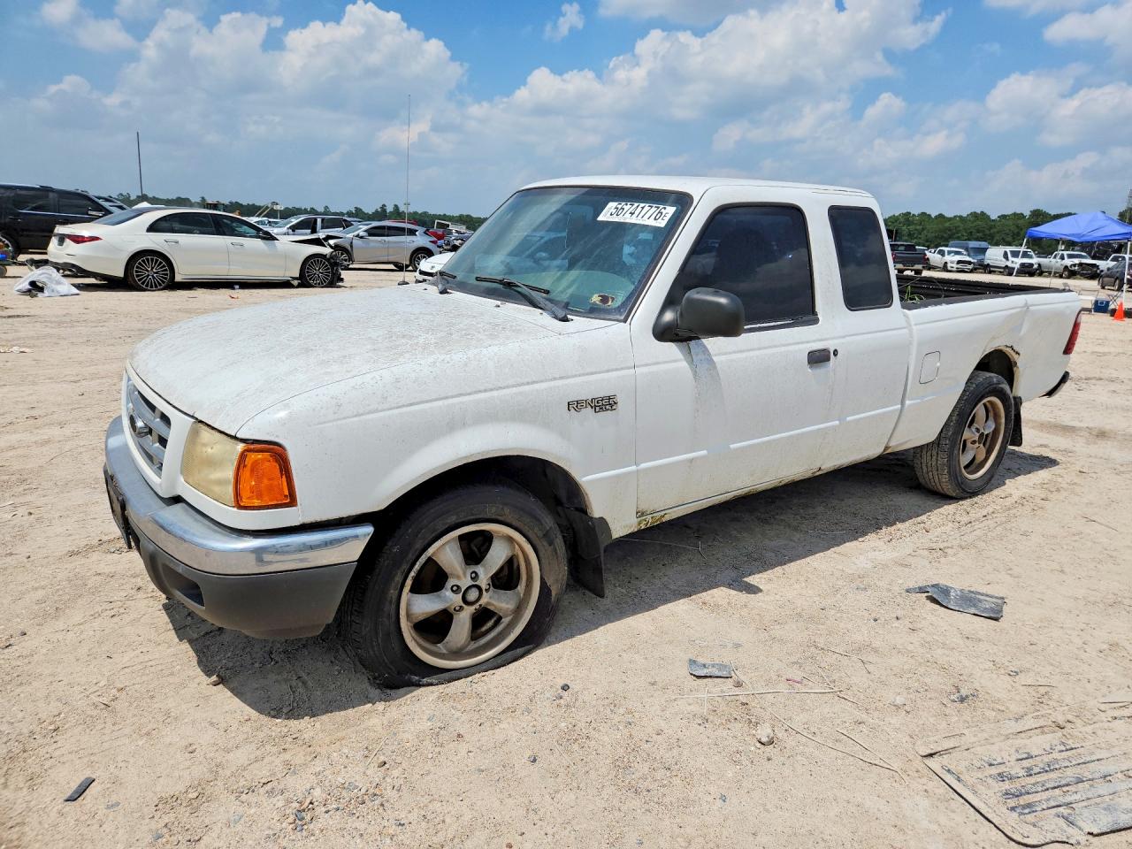 2001 Ford Ranger Super Cab White vin: 1FTYR14U81PA47801