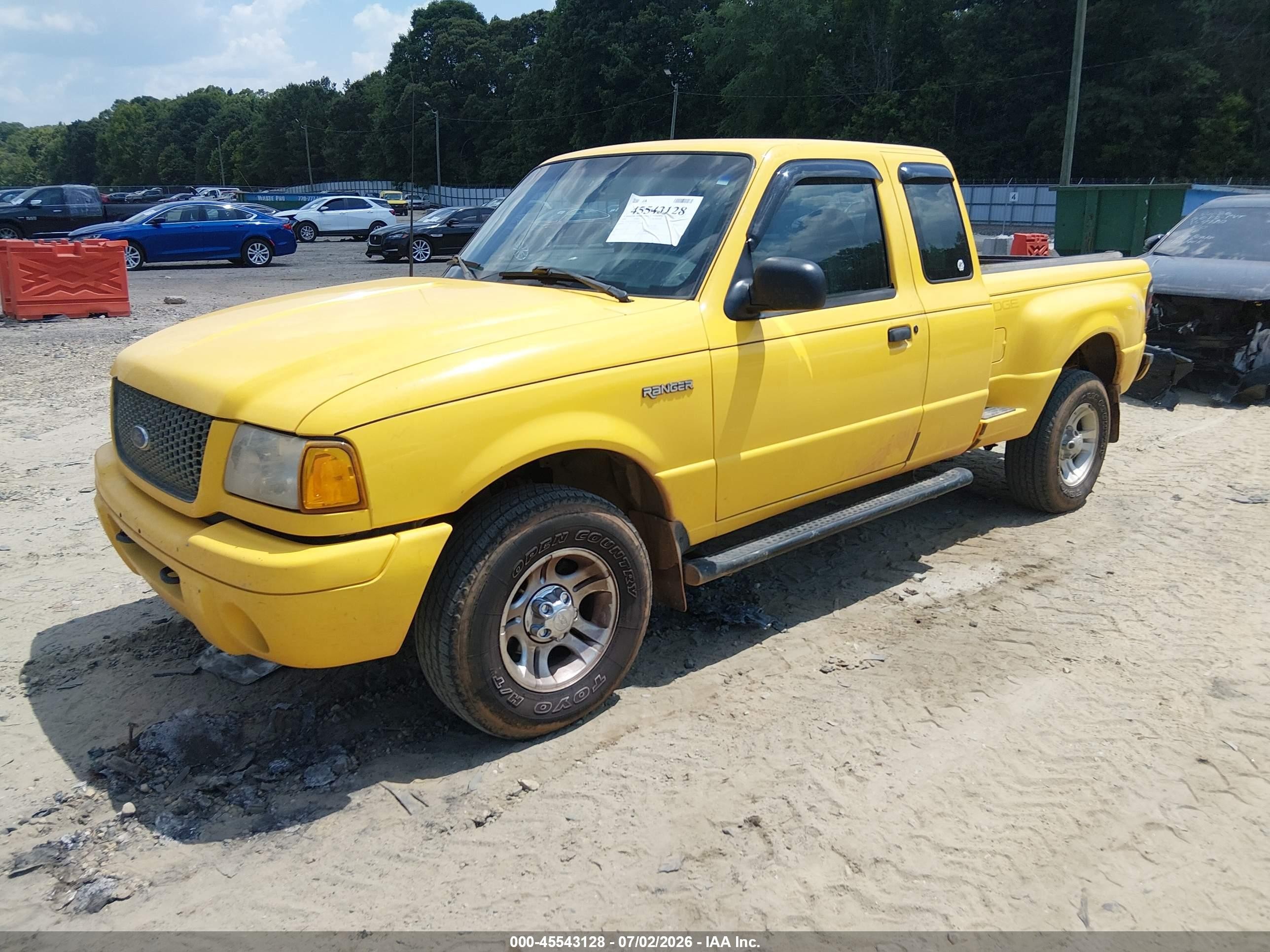 2001 Ford Ranger Edge/xl/xlt Yellow vin: 1FTYR14U81PA62640