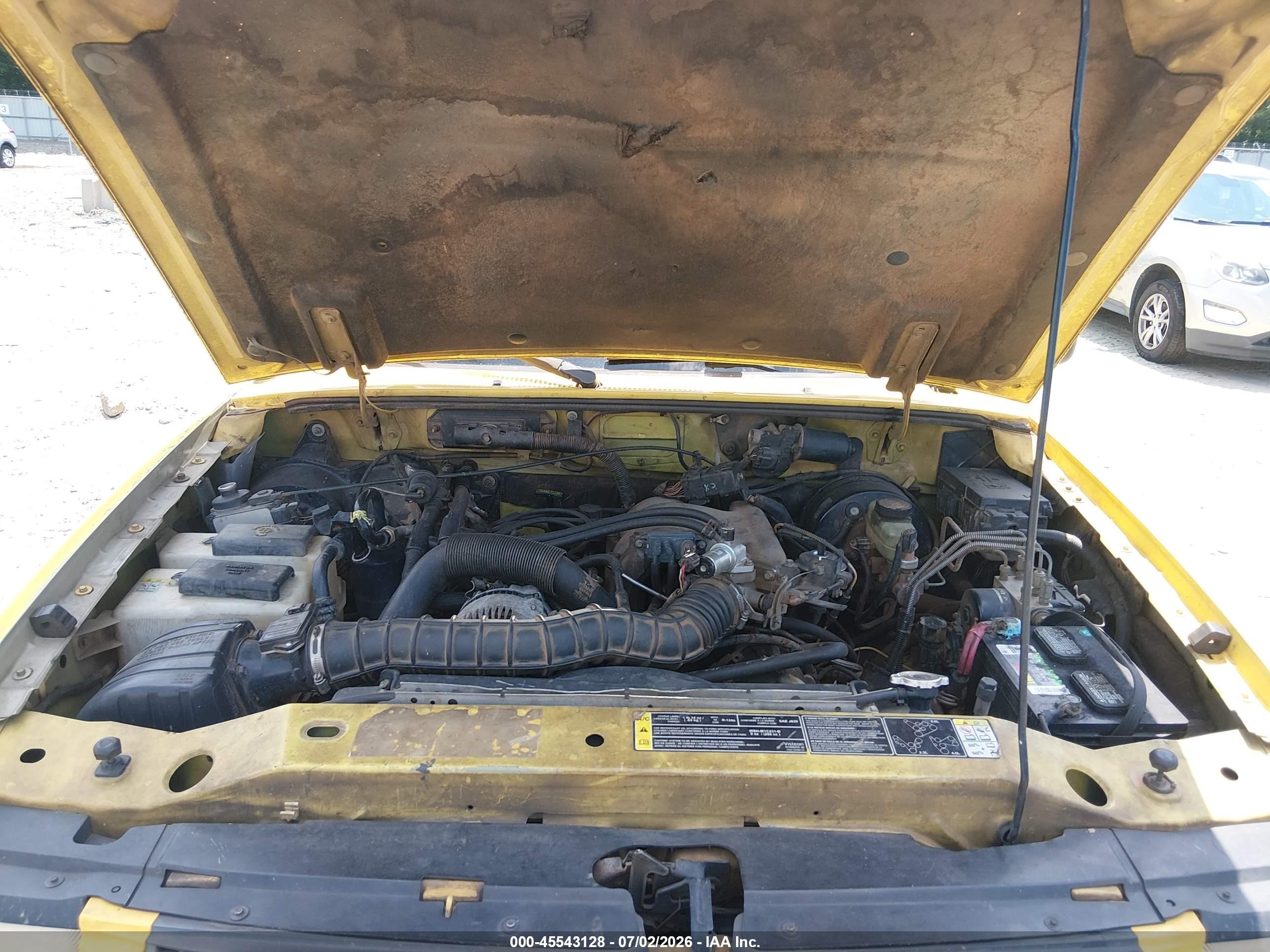 2001 Ford Ranger Edge/xl/xlt Yellow vin: 1FTYR14U81PA62640