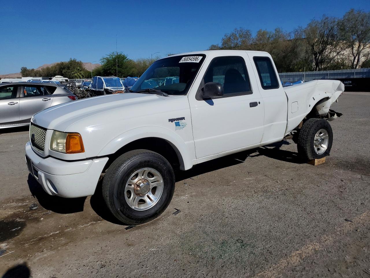 2003 Ford Ranger Super Cab White vin: 1FTYR14U83PB66354