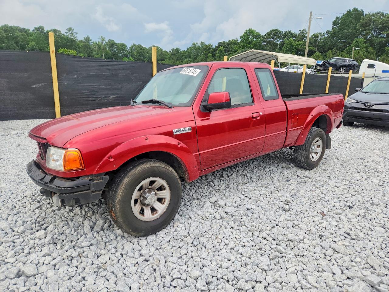 2007 Ford Ranger Super Cab Red vin: 1FTYR14U87PA96313