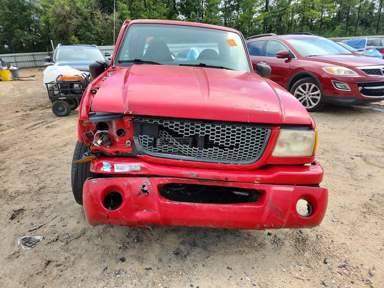 2001 Ford Ranger Super Cab Red vin: 1FTYR14U91TA03491