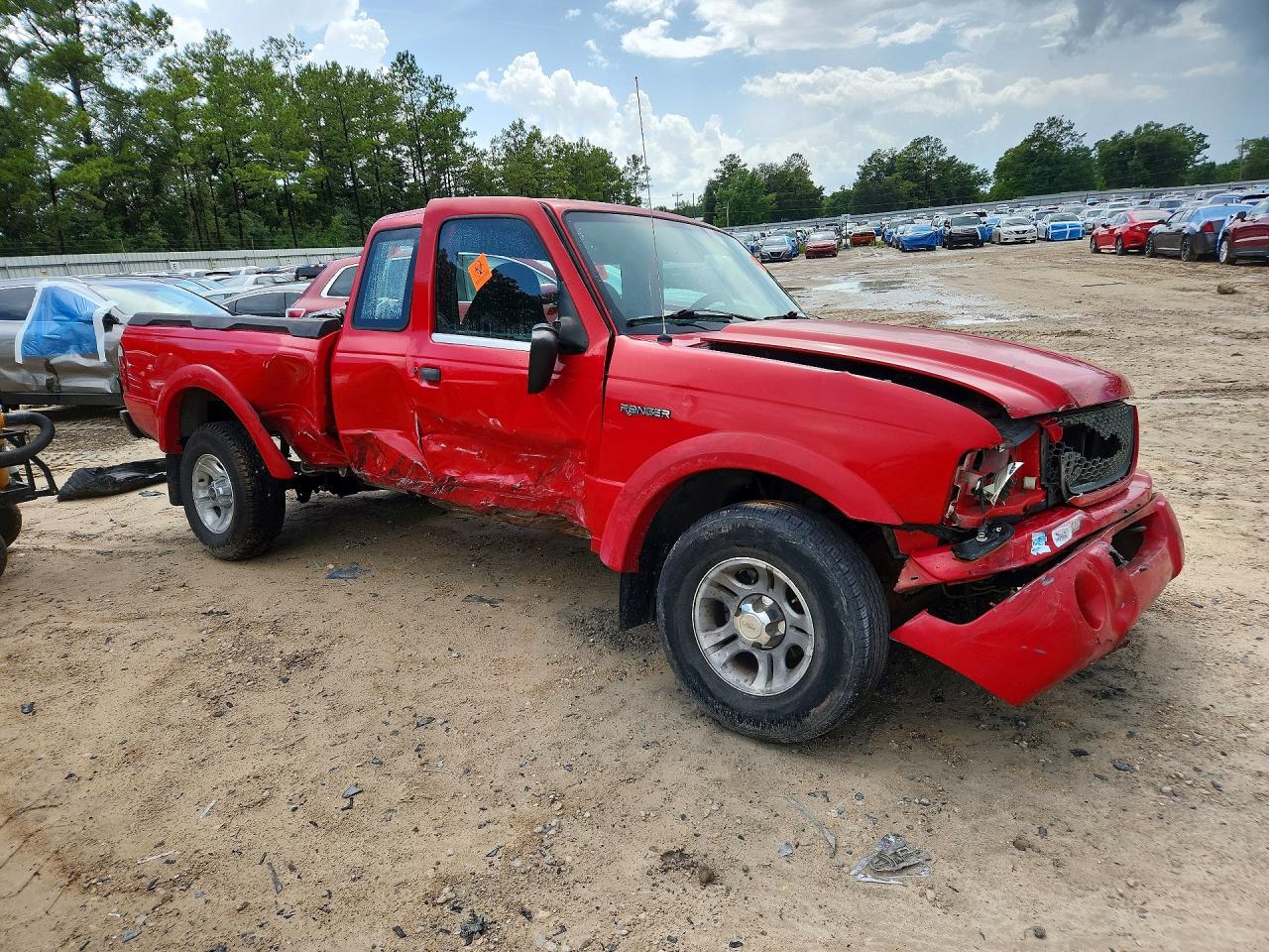 2001 Ford Ranger Super Cab Red vin: 1FTYR14U91TA03491