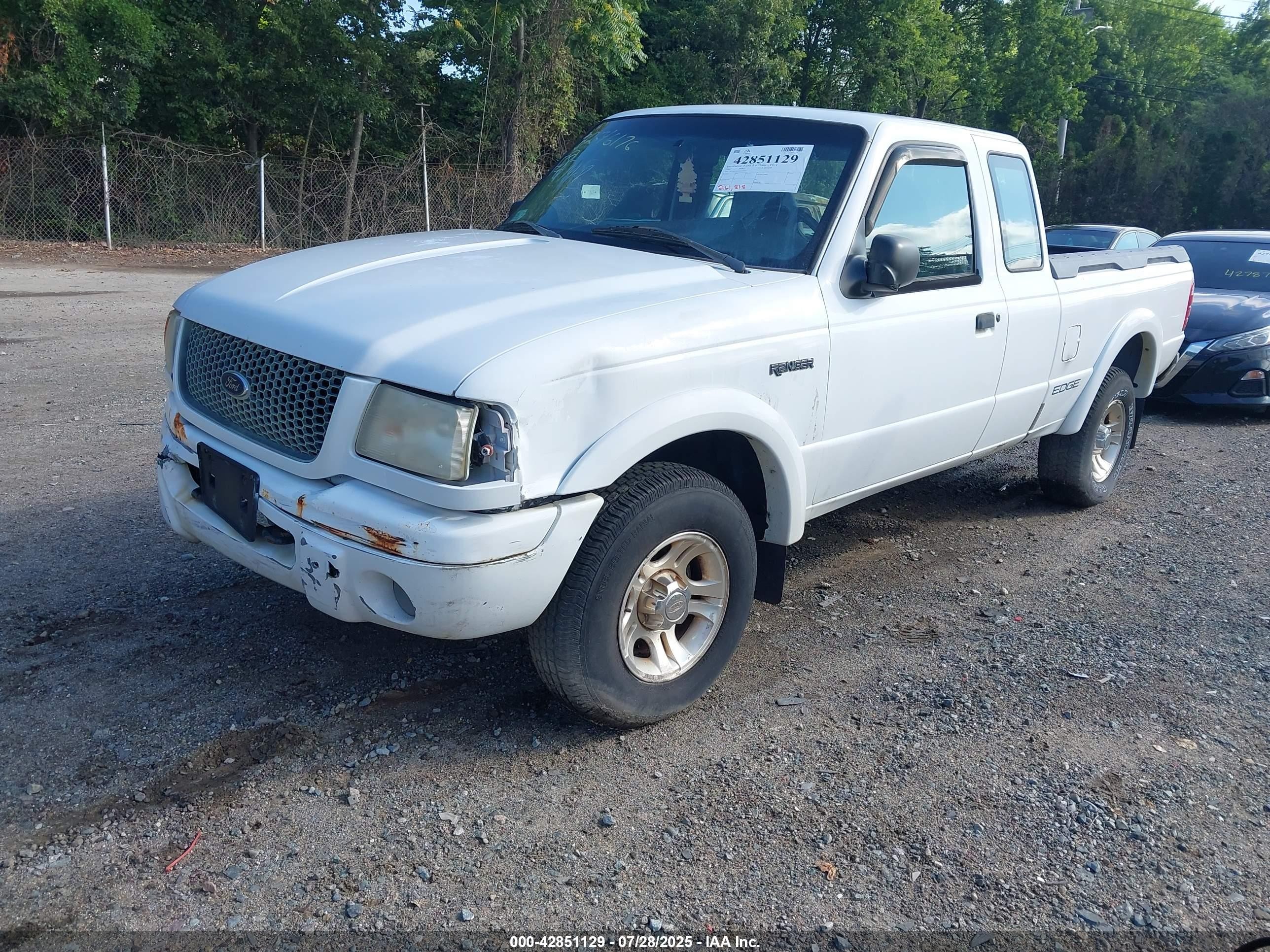 2001 Ford Ranger Edge/edge Plus/xl/xlt/xlt App/xlt Appearance White vin: 1FTYR14UX1TA28951
