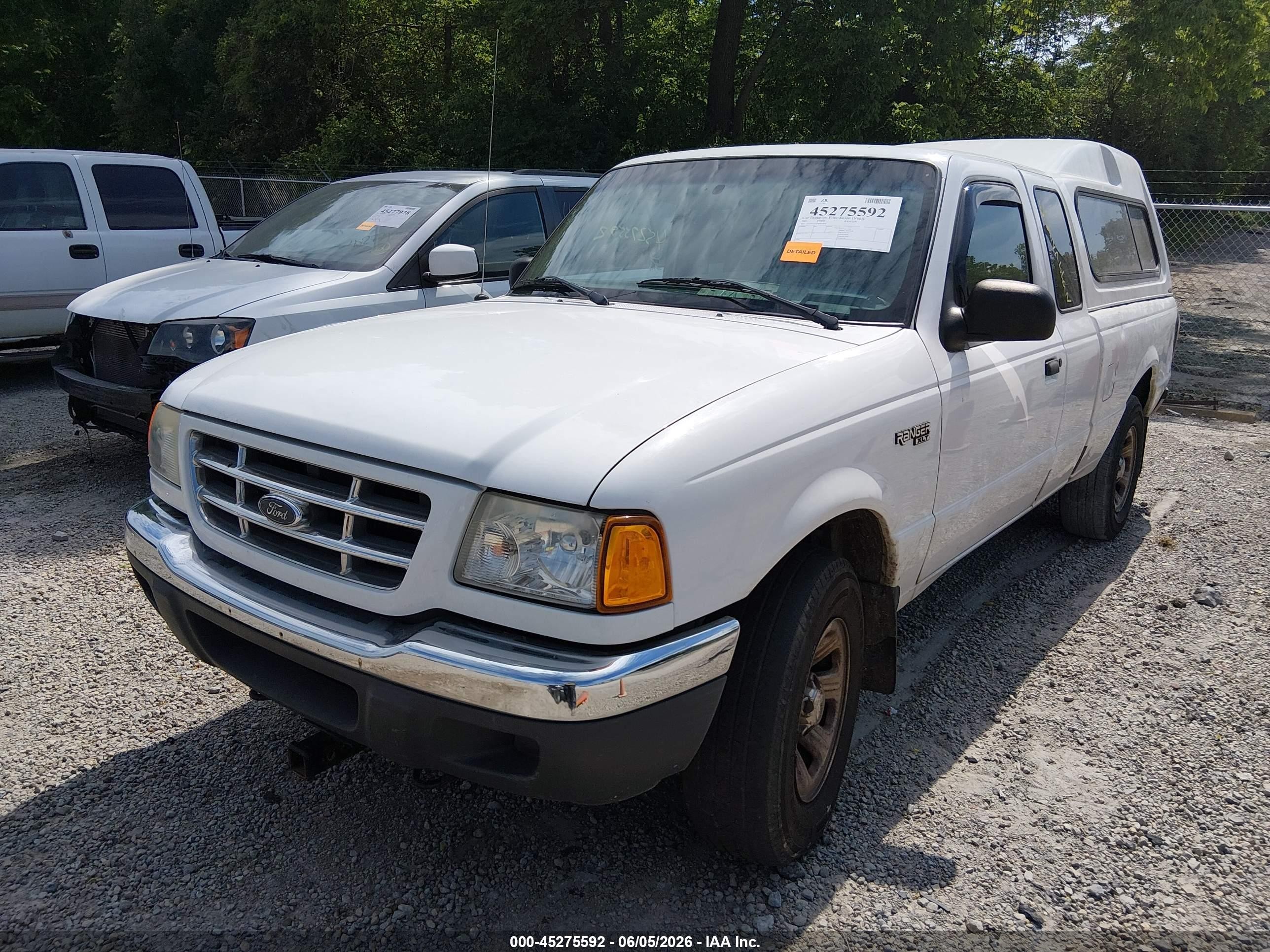 2002 Ford Ranger Edge/tremor/xl/xlt White vin: 1FTYR14V02PB60846