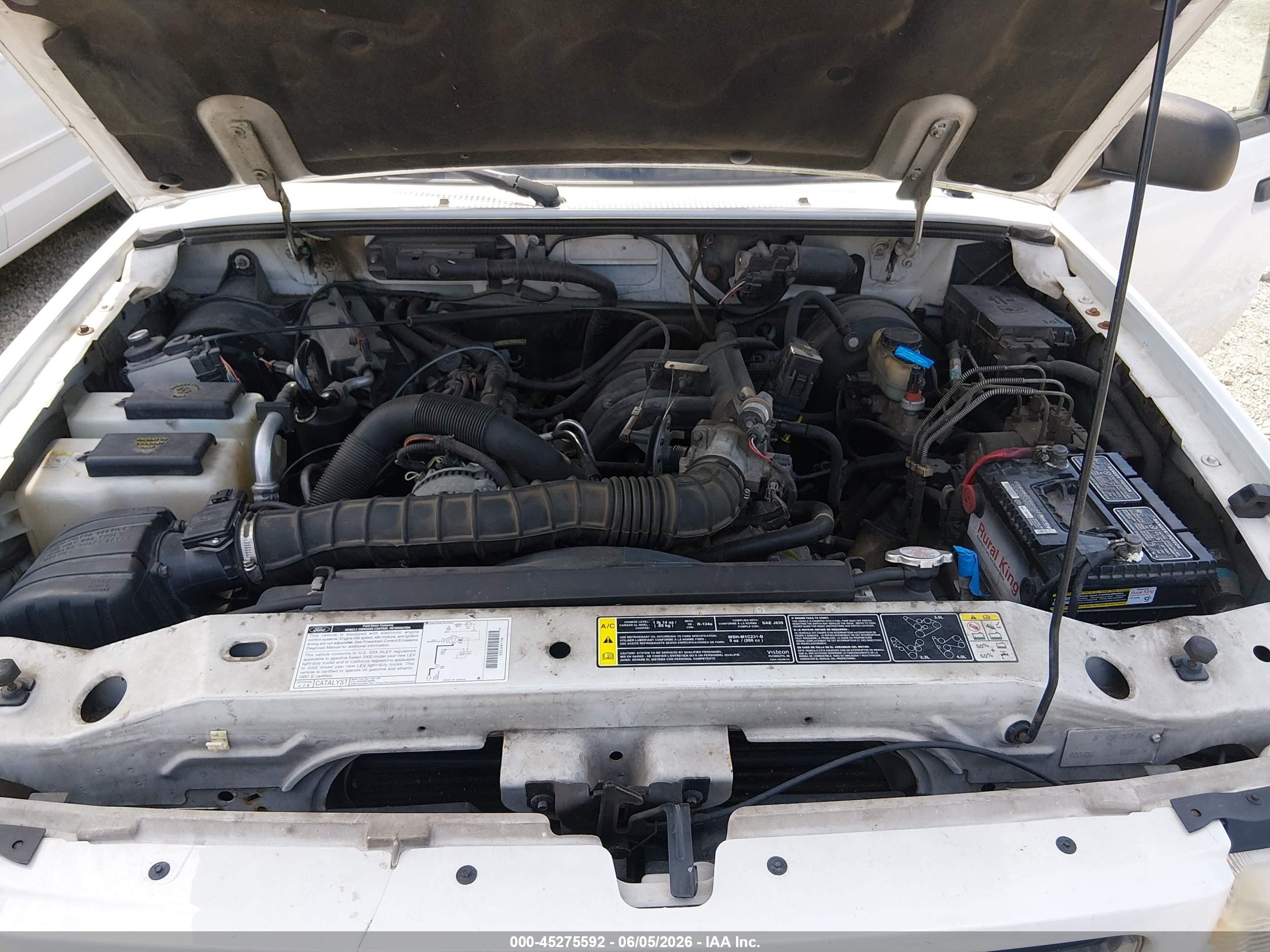 2002 Ford Ranger Edge/tremor/xl/xlt White vin: 1FTYR14V02PB60846