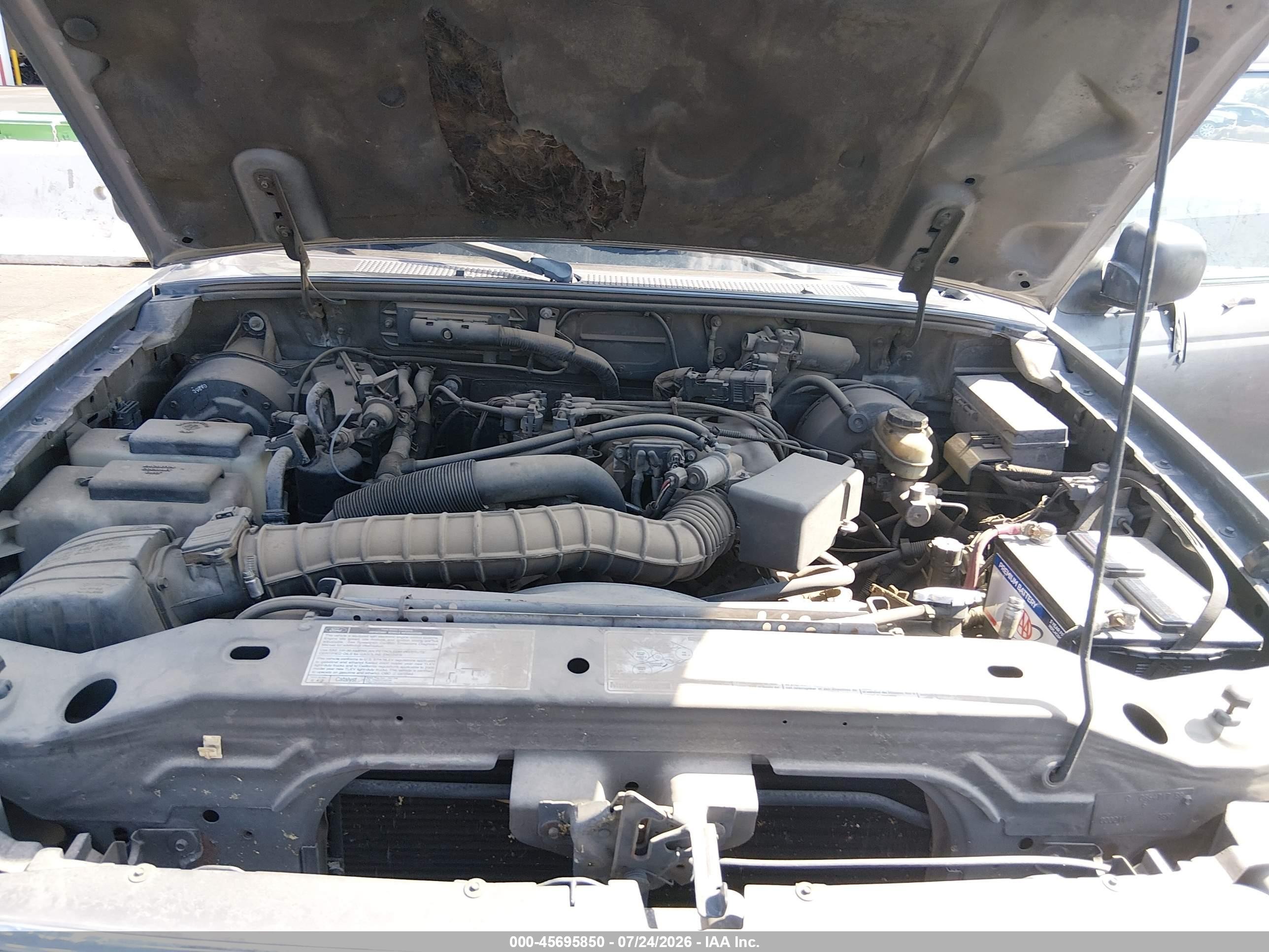 2000 Ford Ranger Xl/xlt Gray vin: 1FTYR14V0YPB09498