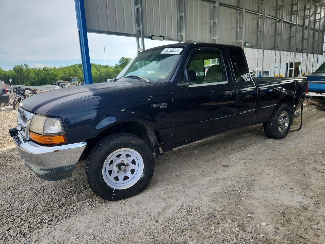 2000 Ford Ranger Super Cab Blue vin: 1FTYR14V0YTA91706
