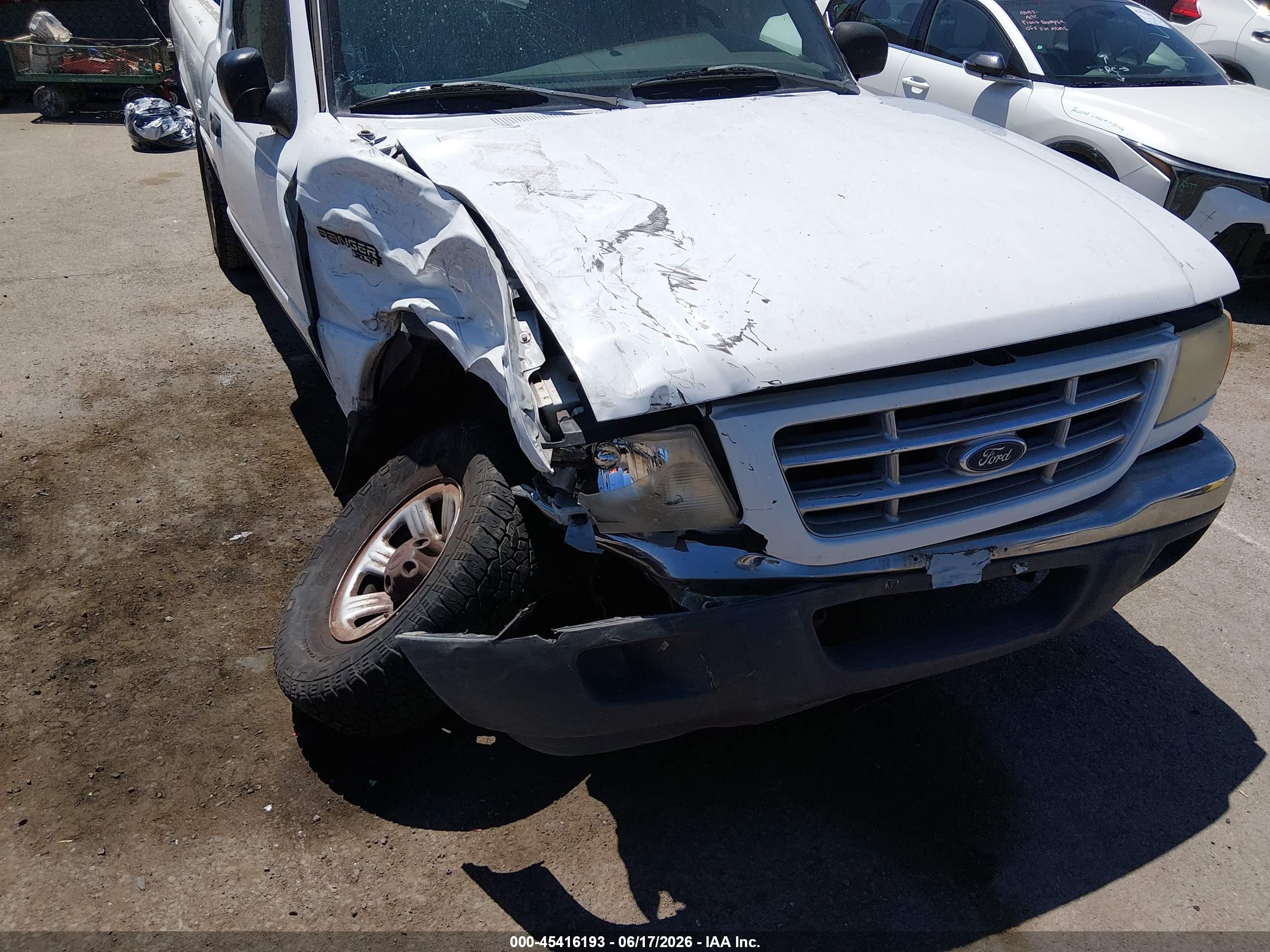 2001 Ford Ranger Edge/xl/xlt White vin: 1FTYR14V11PB50244