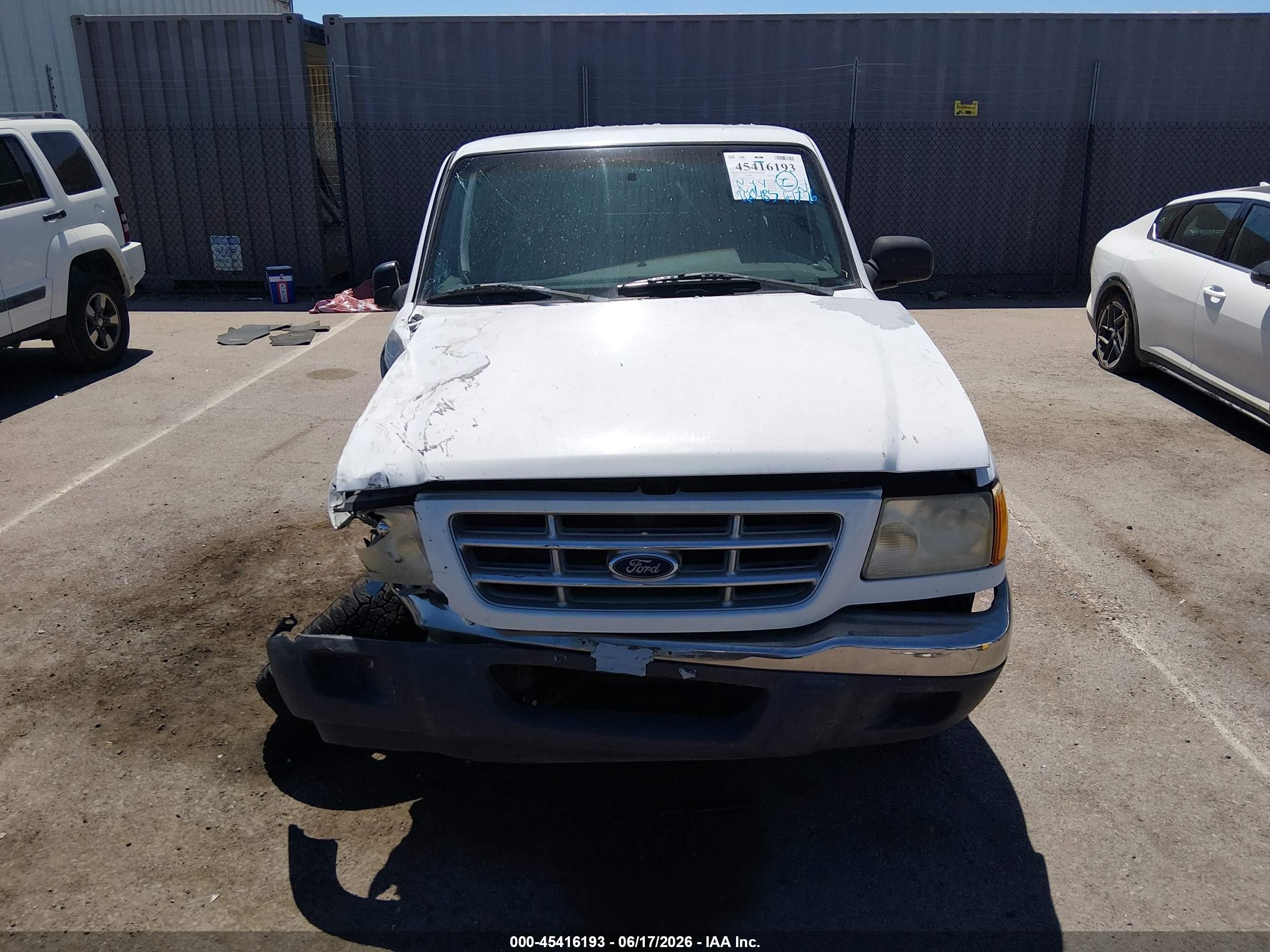2001 Ford Ranger Edge/xl/xlt White vin: 1FTYR14V11PB50244