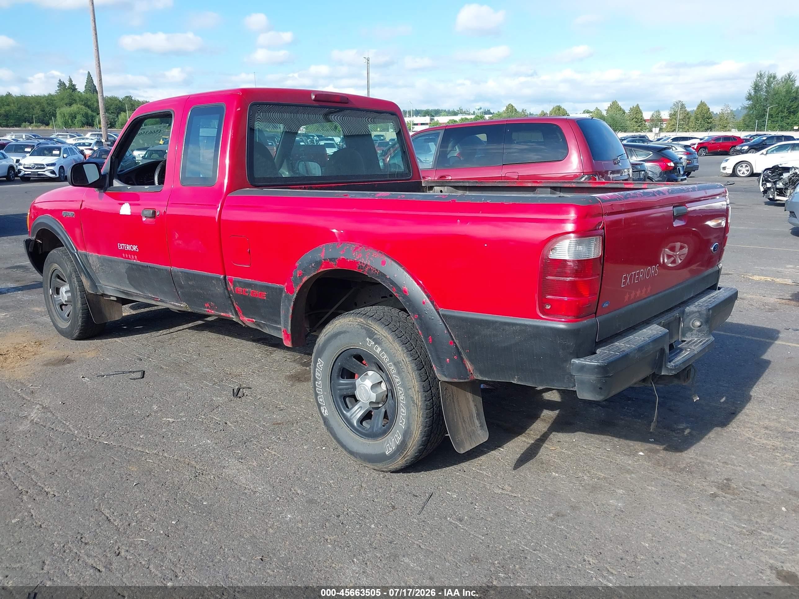 2001 Ford Ranger Edge/xl/xlt Red vin: 1FTYR14V11PB58246
