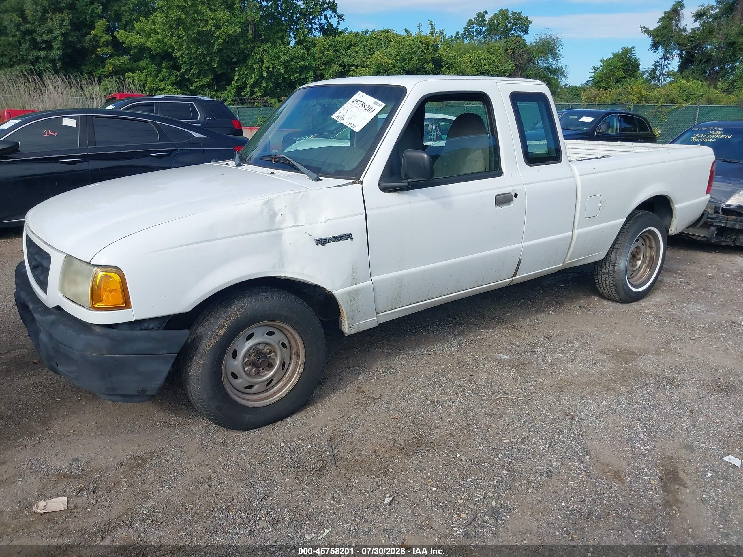 2002 Ford Ranger Edge/tremor/xl/xlt Белый vin: 1FTYR14V12PB42081