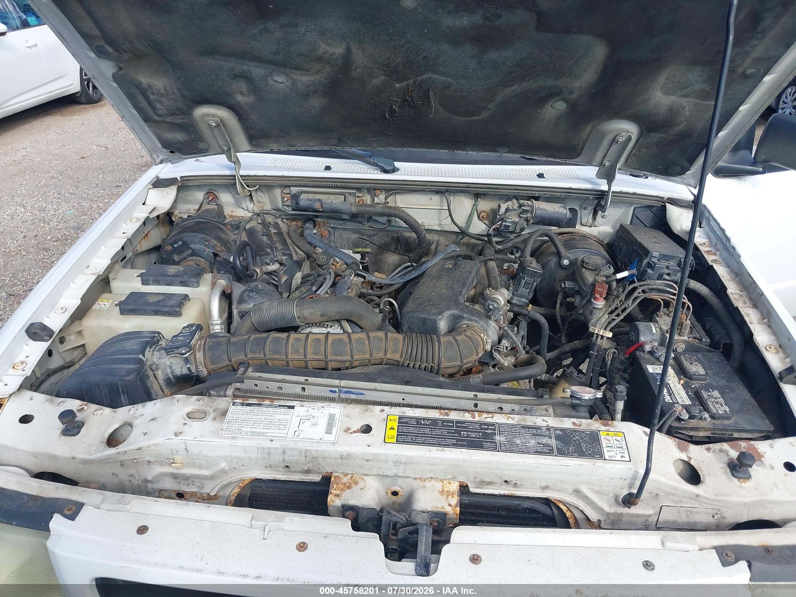 2002 Ford Ranger Edge/tremor/xl/xlt Белый vin: 1FTYR14V12PB42081