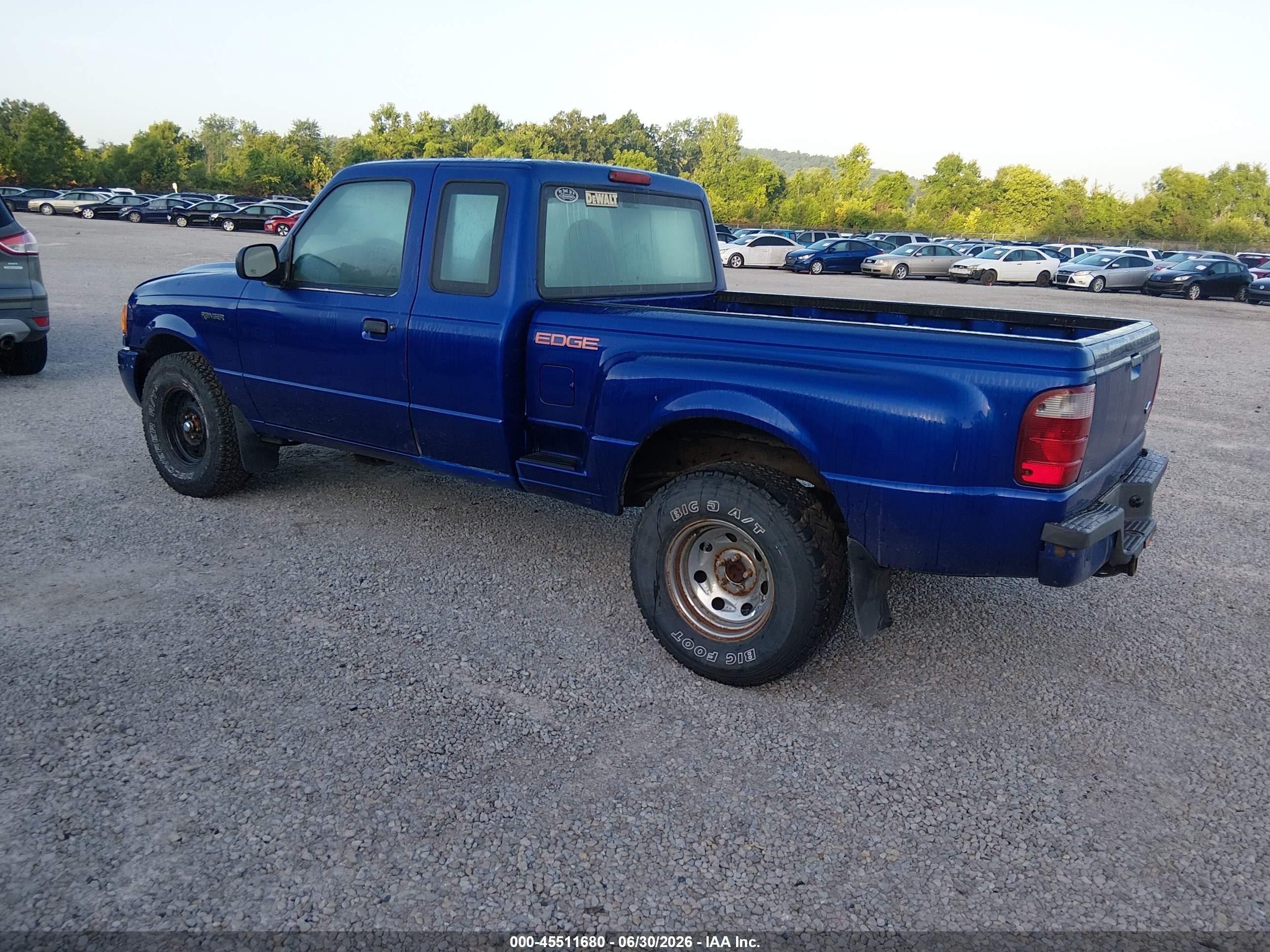 2002 Ford Ranger Edge/tremor/xl/xlt Blue vin: 1FTYR14V12PB52934