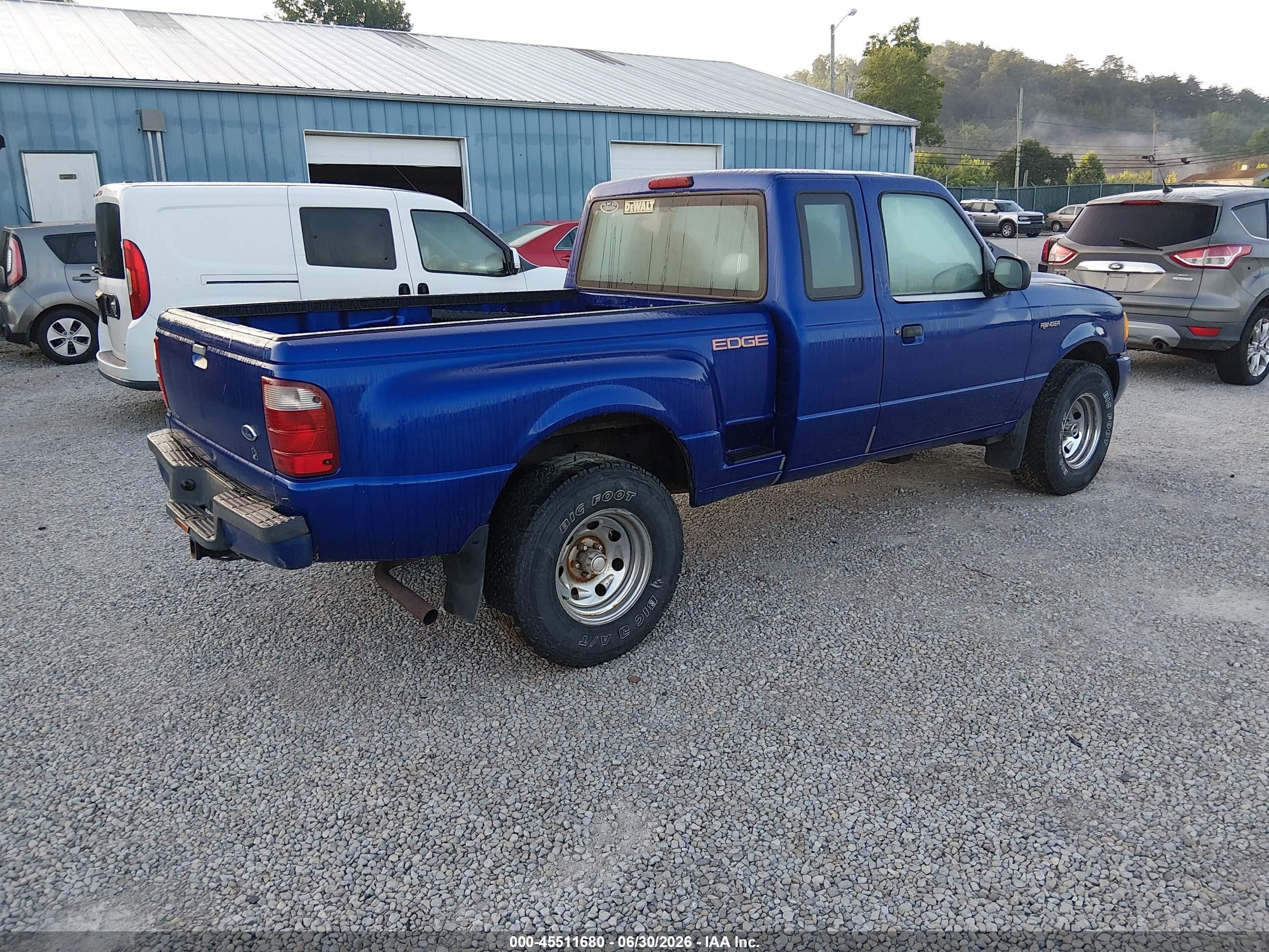 2002 Ford Ranger Edge/tremor/xl/xlt Blue vin: 1FTYR14V12PB52934