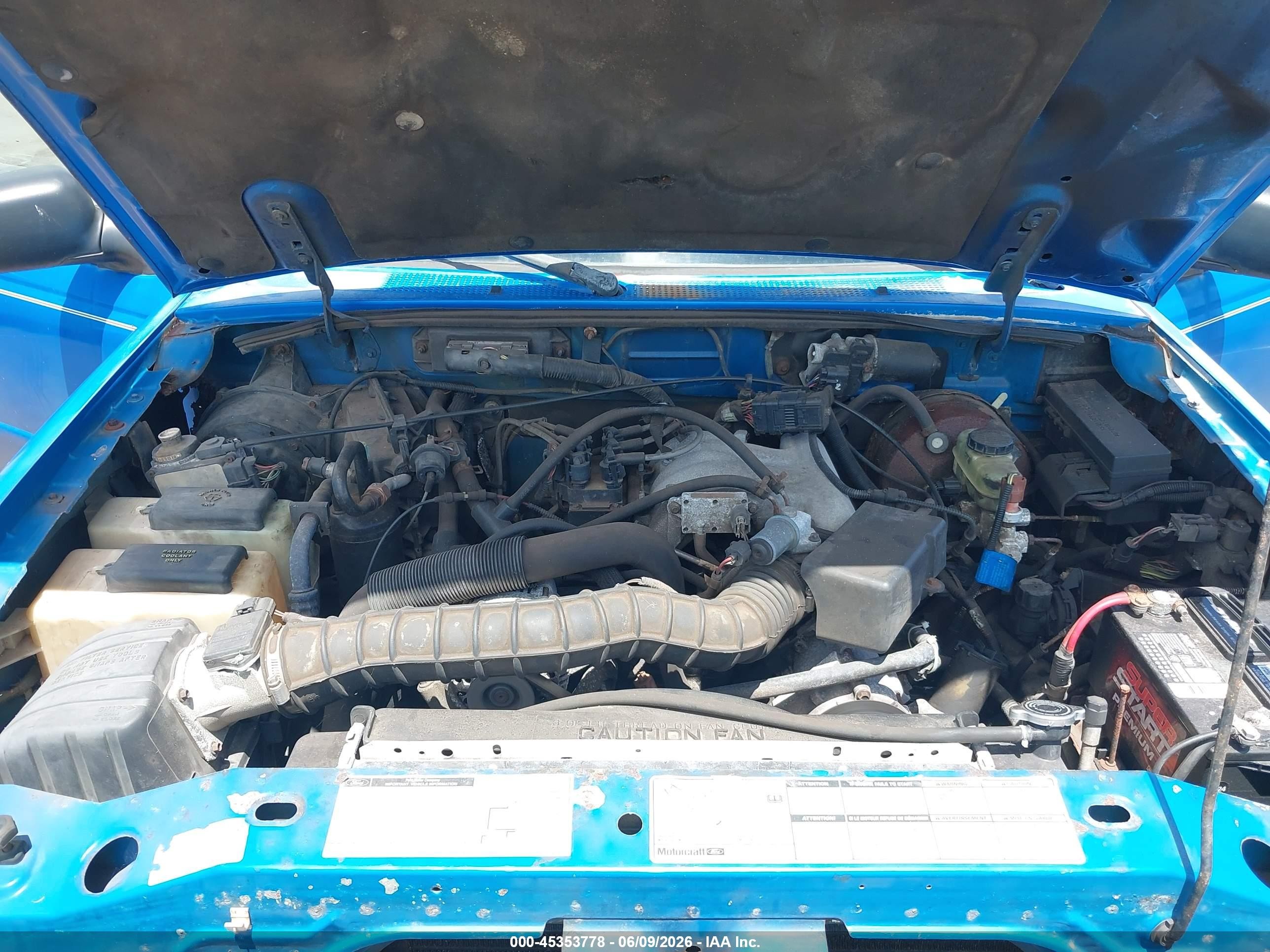 2000 Ford Ranger Xl/xlt Blue vin: 1FTYR14V1YPA50039