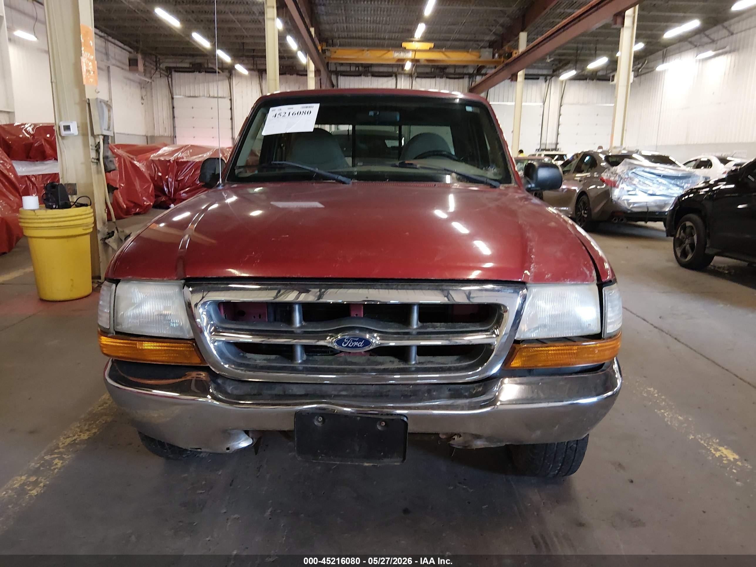 2000 Ford Ranger Xl/xlt Burgundy vin: 1FTYR14V1YPA61607