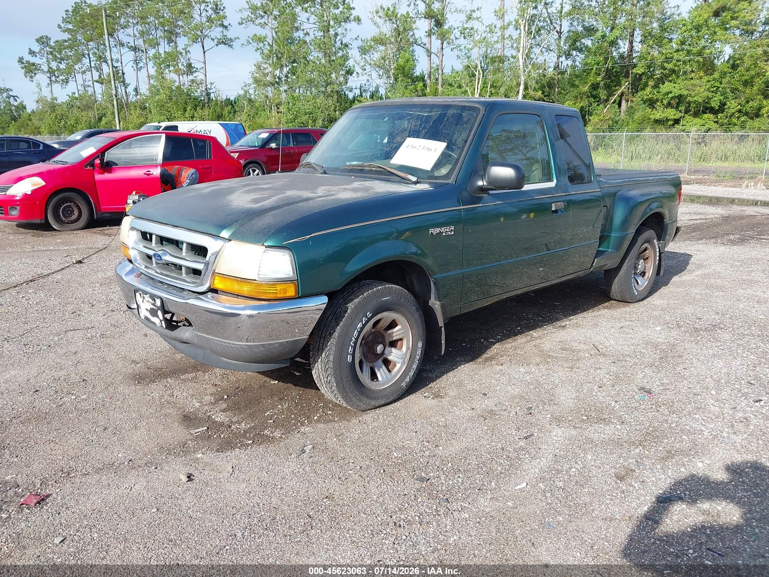2000 Ford Ranger Xl/xlt Green vin: 1FTYR14V1YTA09935