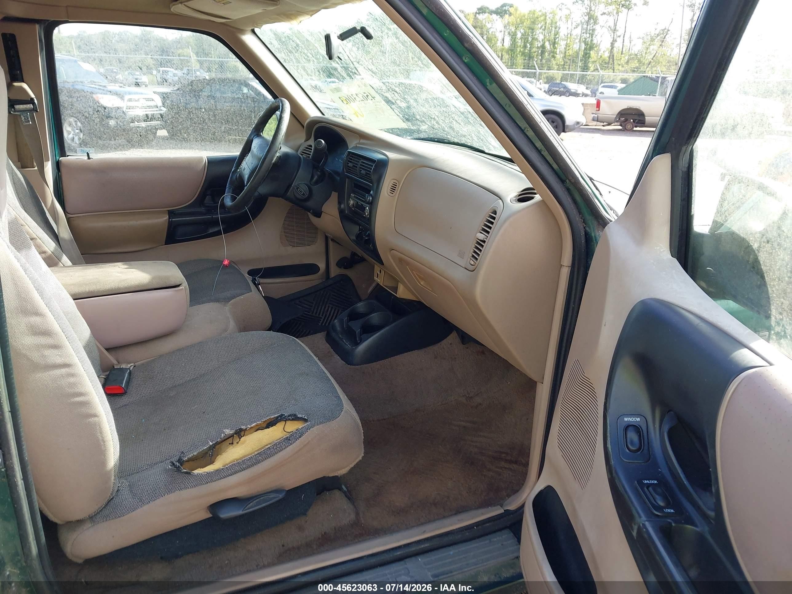 2000 Ford Ranger Xl/xlt Green vin: 1FTYR14V1YTA09935