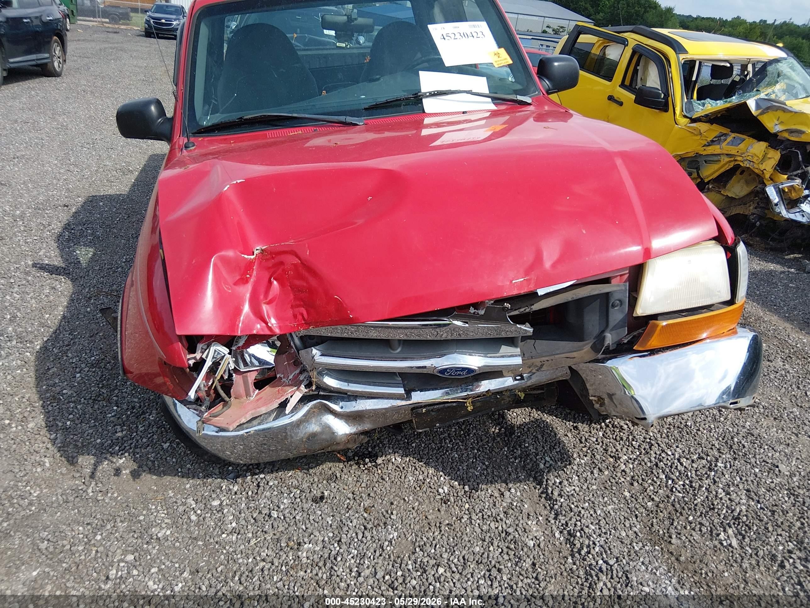 1999 Ford Ranger Xl/xlt Red vin: 1FTYR14V2XPA53076