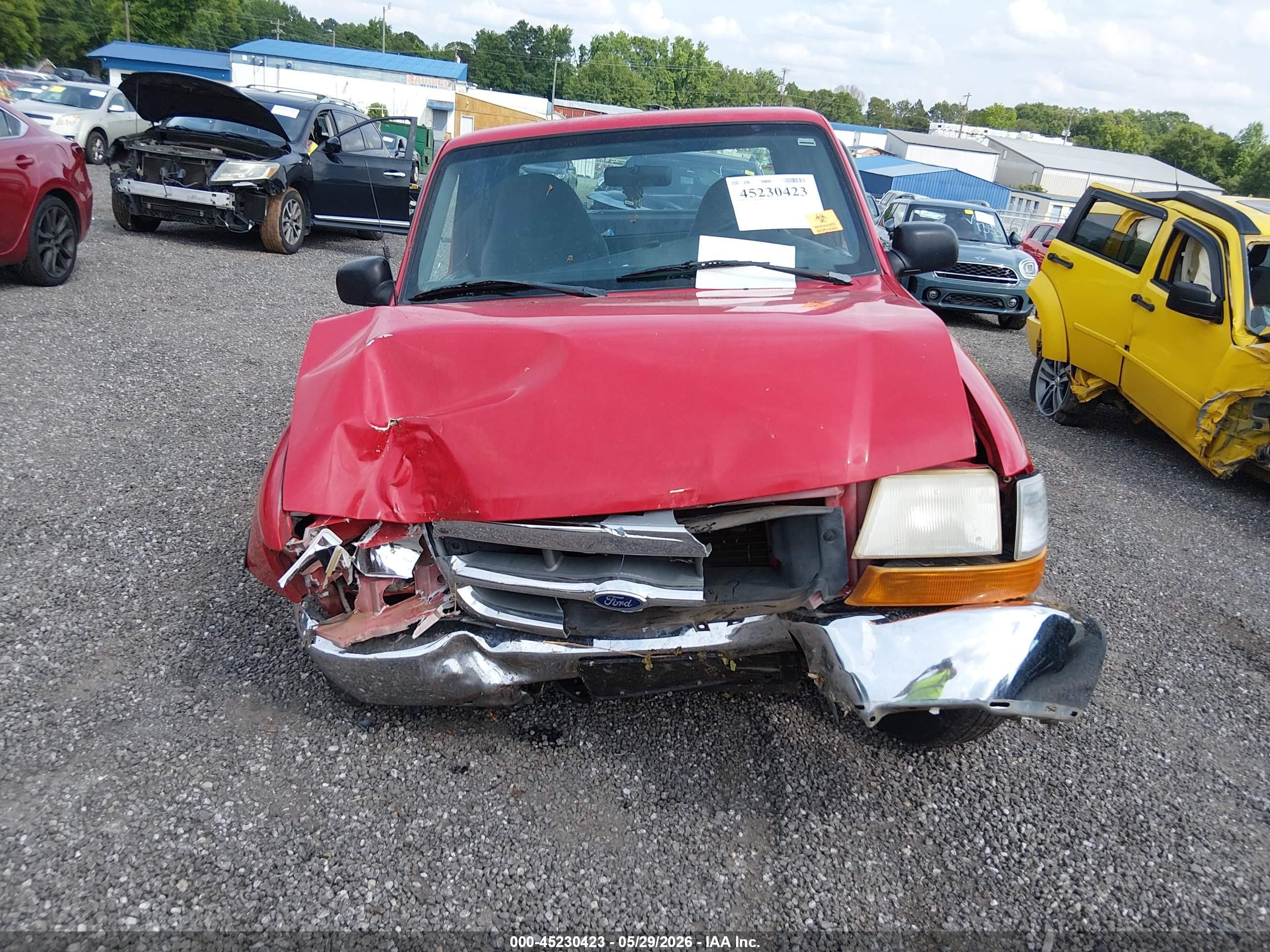 1999 Ford Ranger Xl/xlt Red vin: 1FTYR14V2XPA53076