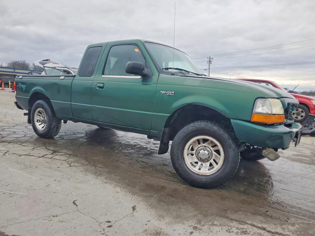 1999 Ford Ranger Super Cab Green vin: 1FTYR14V2XPB80068