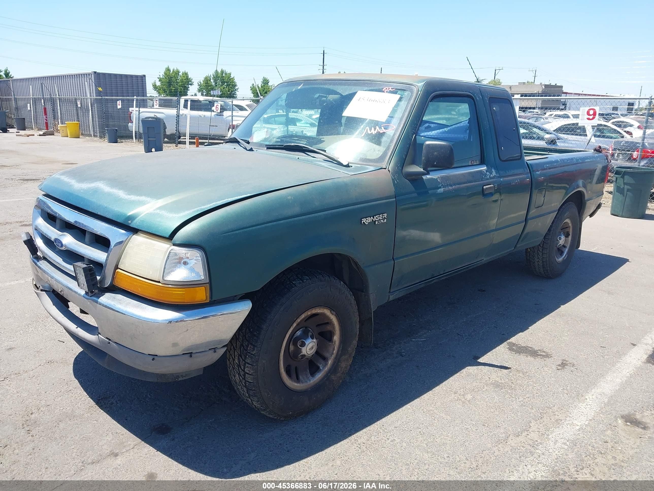 2000 Ford Ranger Xl/xlt Green vin: 1FTYR14V2YPA85821