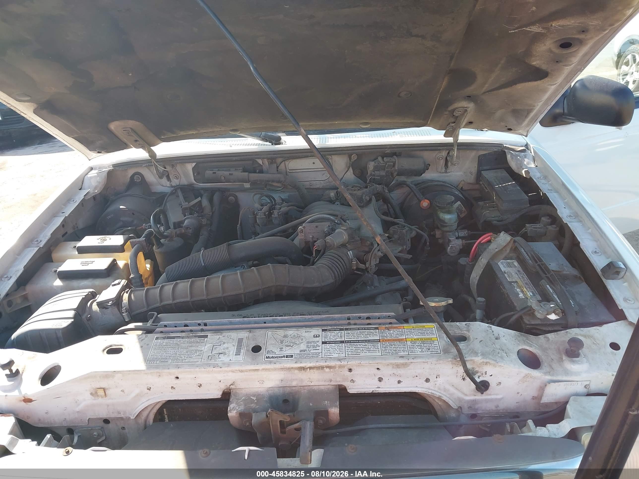 2000 Ford Ranger Xl/xlt White vin: 1FTYR14V2YPB30921