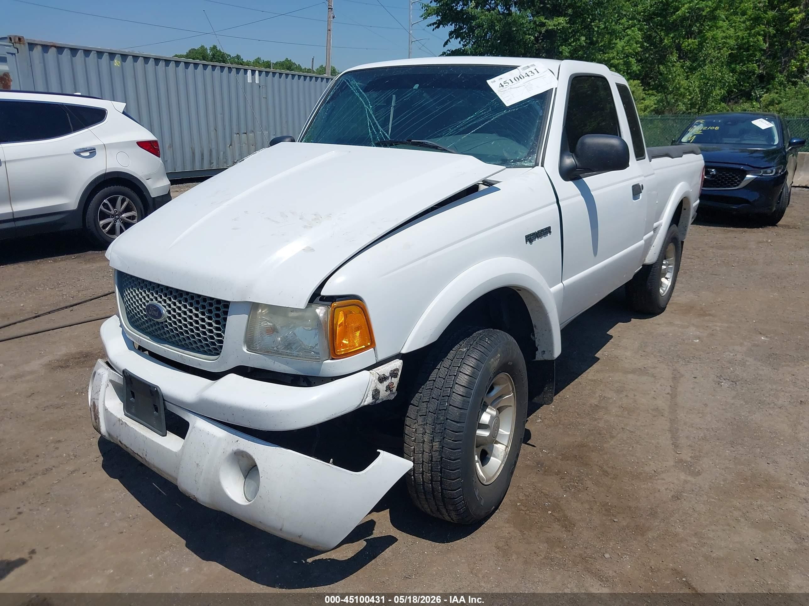 2002 Ford Ranger Edge/tremor/xl/xlt White vin: 1FTYR14V32PB73722