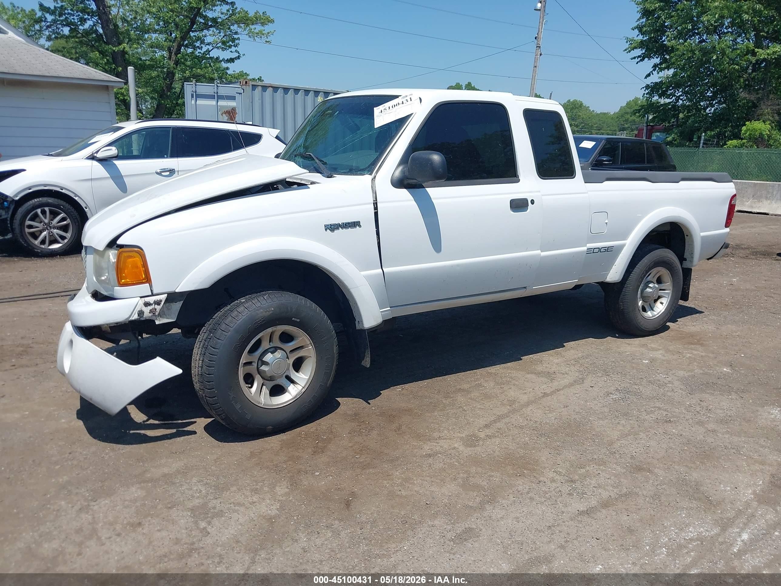 2002 Ford Ranger Edge/tremor/xl/xlt White vin: 1FTYR14V32PB73722