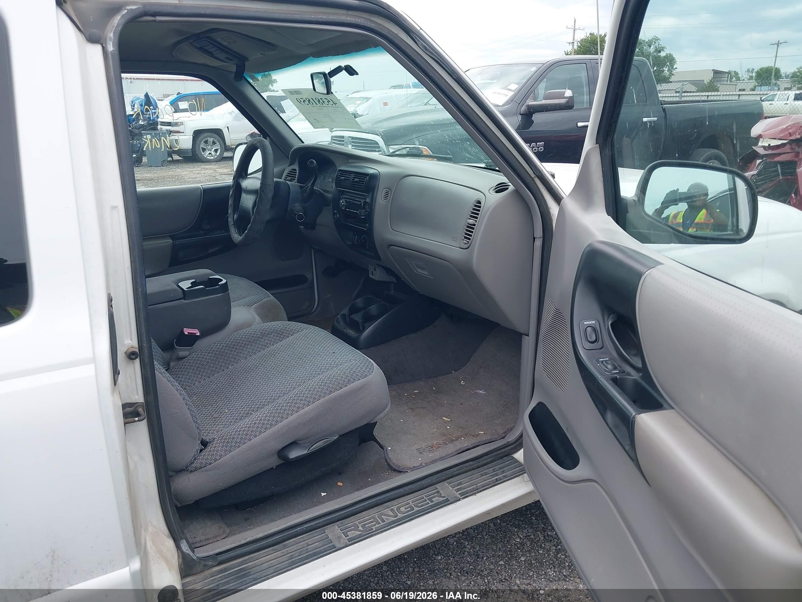 1999 Ford Ranger Xl/xlt White vin: 1FTYR14V3XPB45703