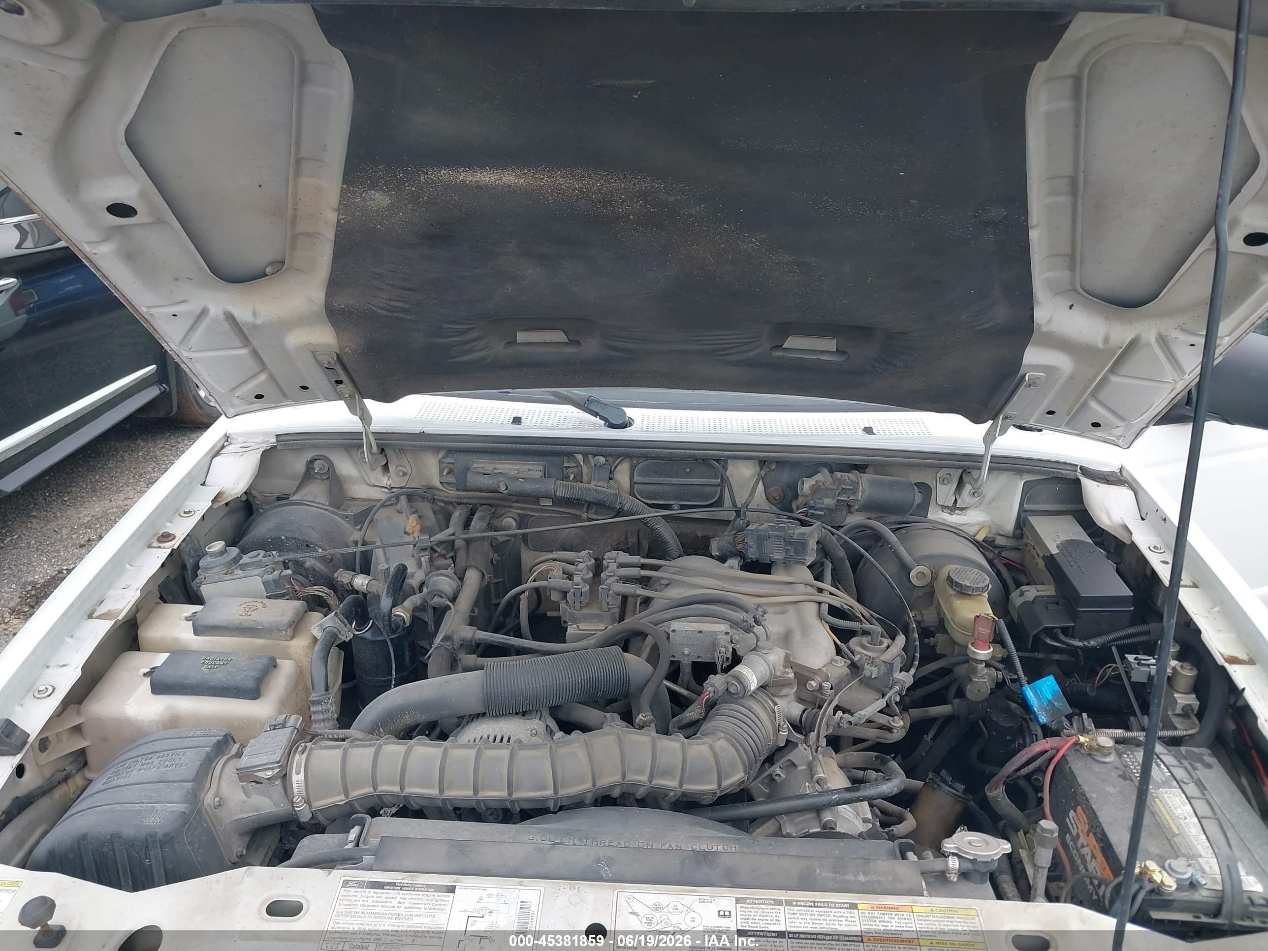 1999 Ford Ranger Xl/xlt White vin: 1FTYR14V3XPB45703