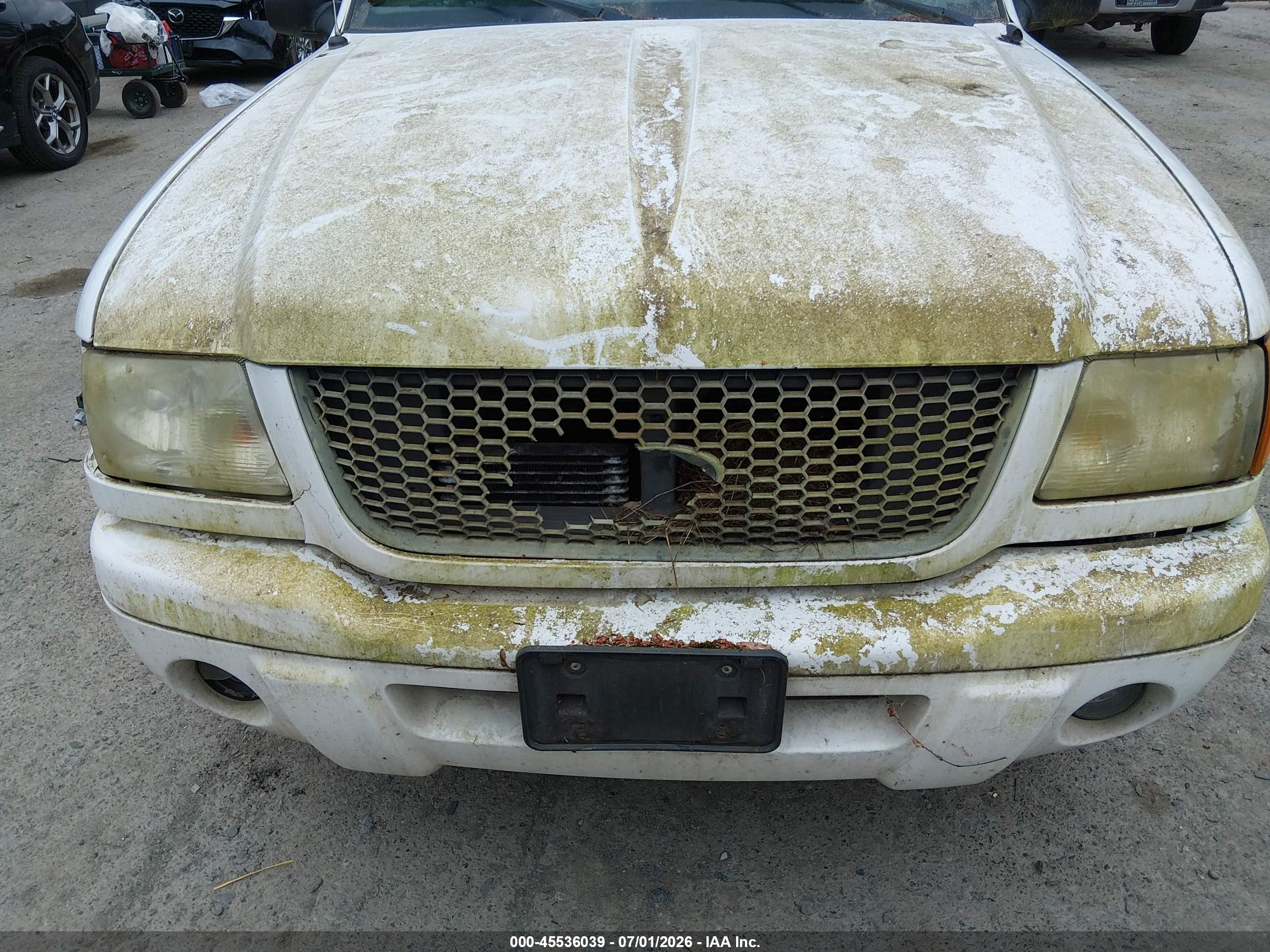 2003 Ford Ranger   White vin: 1FTYR14V43PB42769