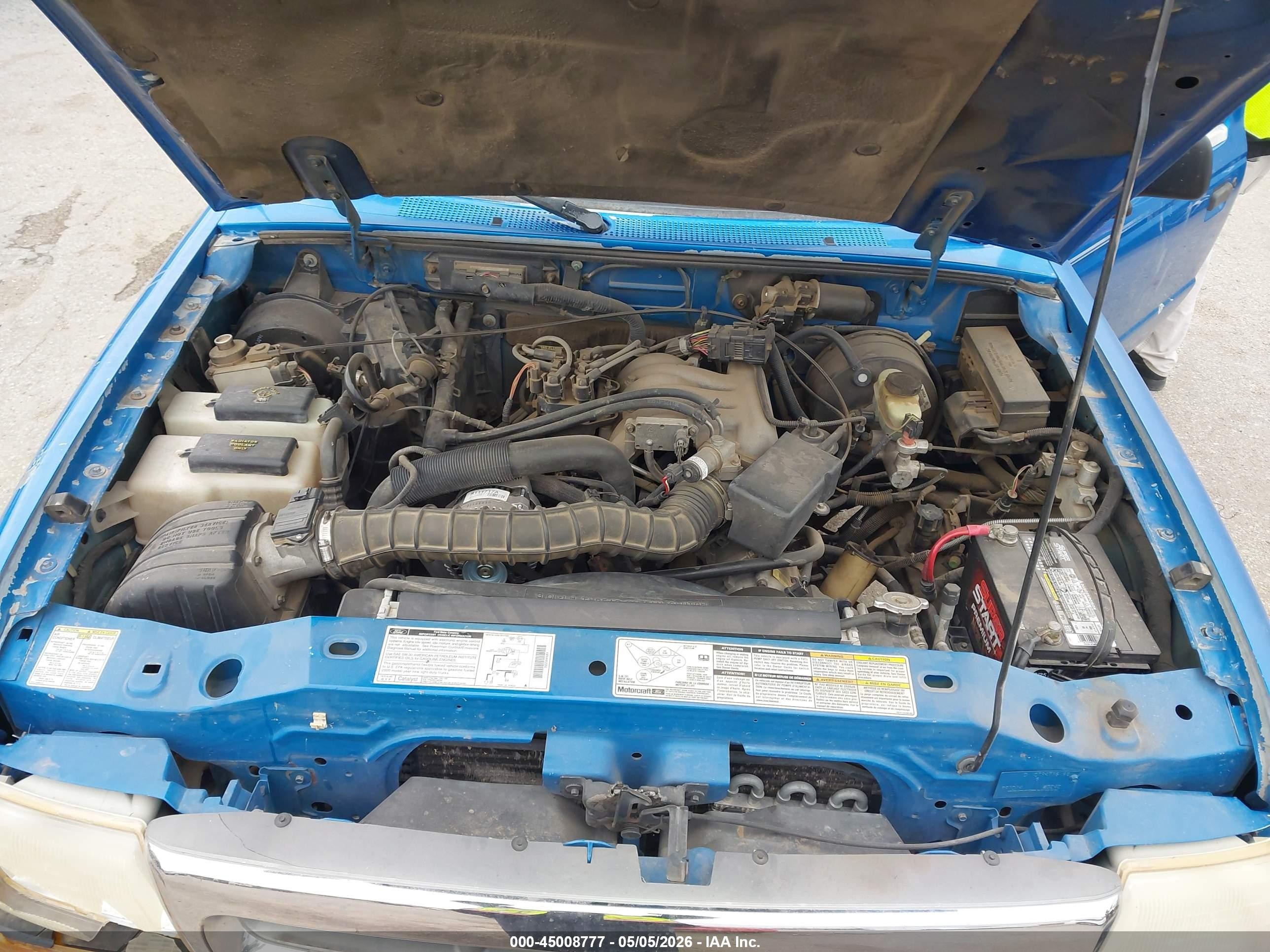 2000 Ford Ranger Xl/xlt Blue vin: 1FTYR14V4YPA40461
