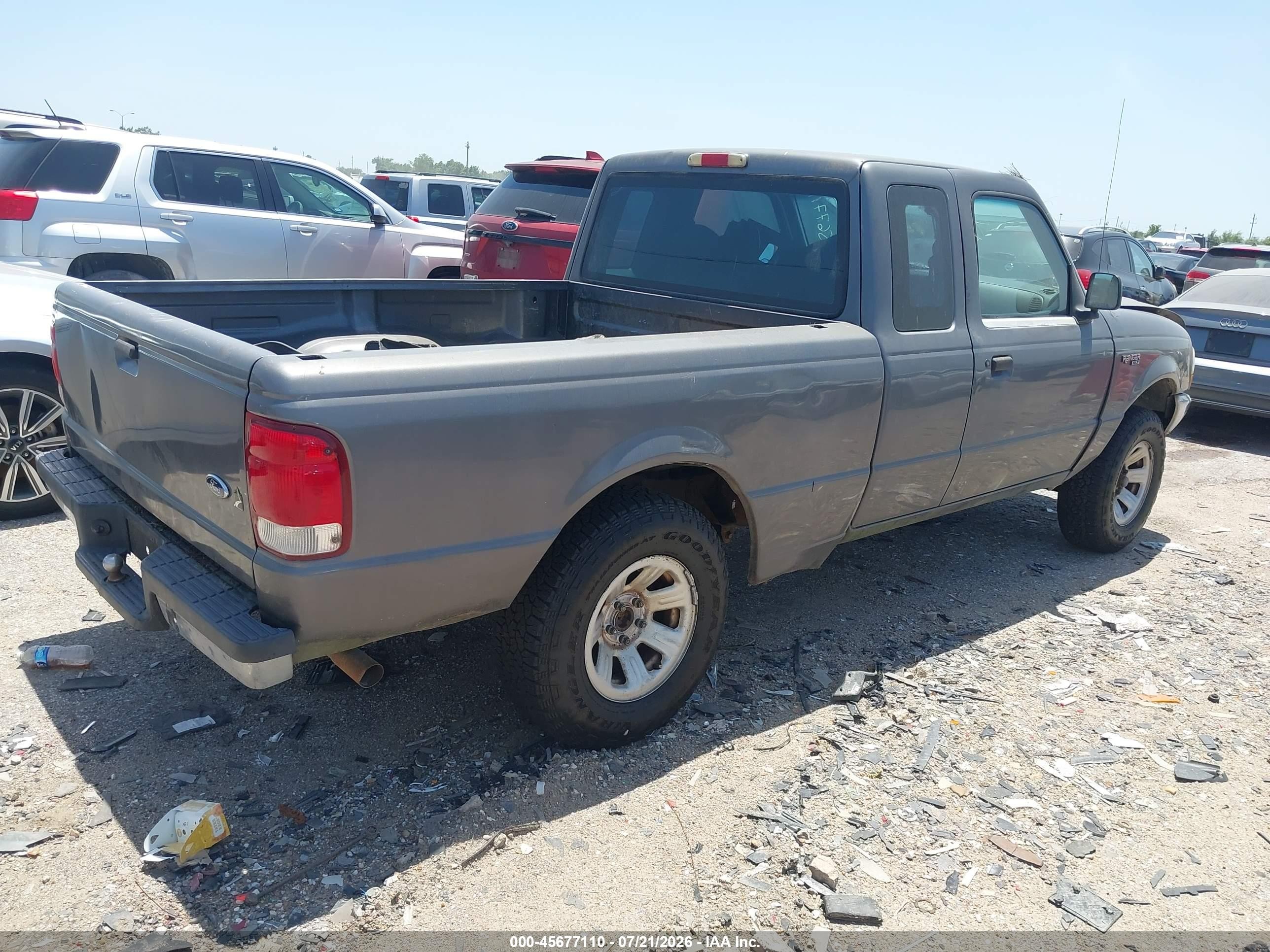 2000 Ford Ranger Xl/xlt Gray vin: 1FTYR14V4YPA64470