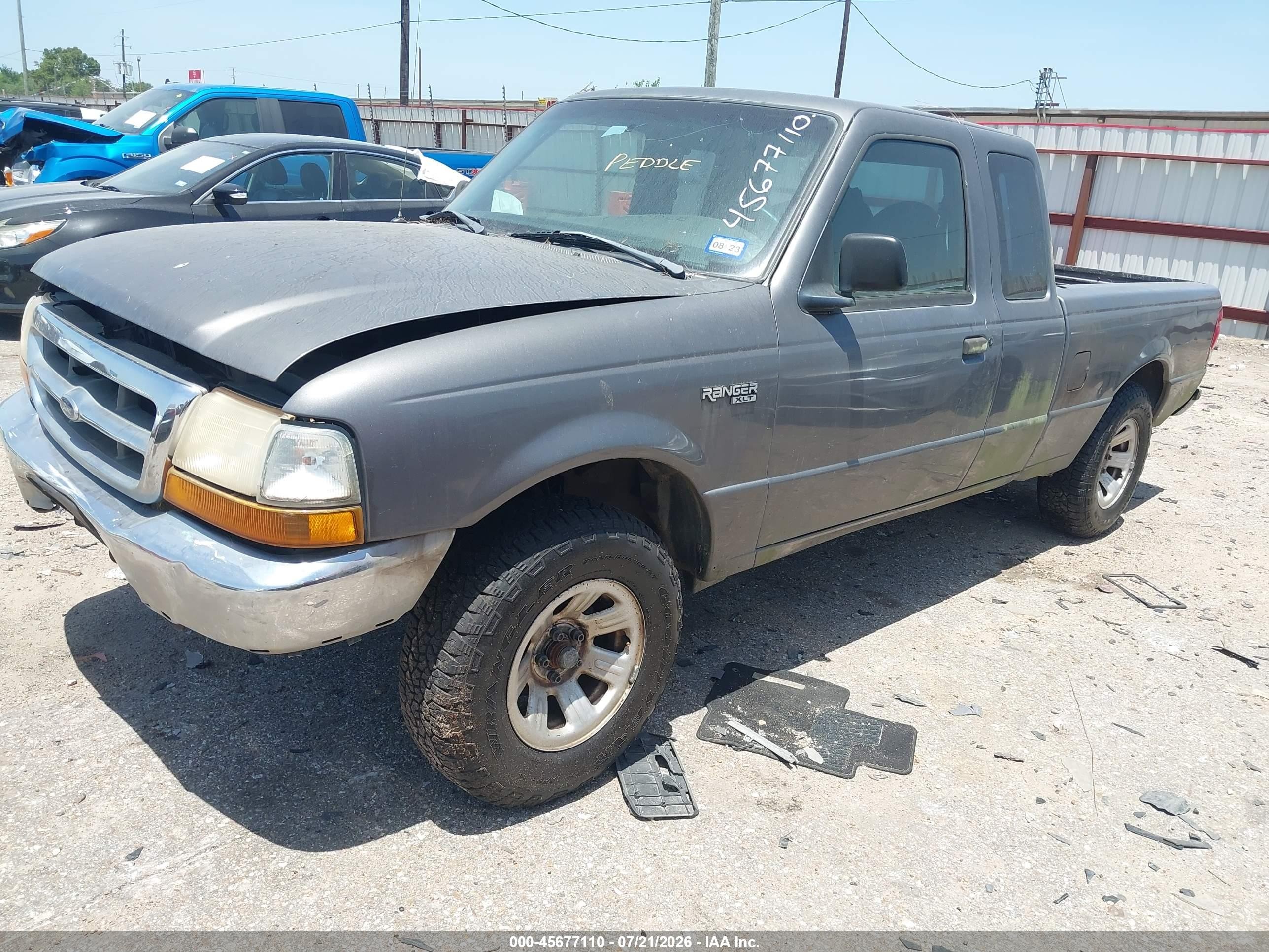 2000 Ford Ranger Xl/xlt Gray vin: 1FTYR14V4YPA64470