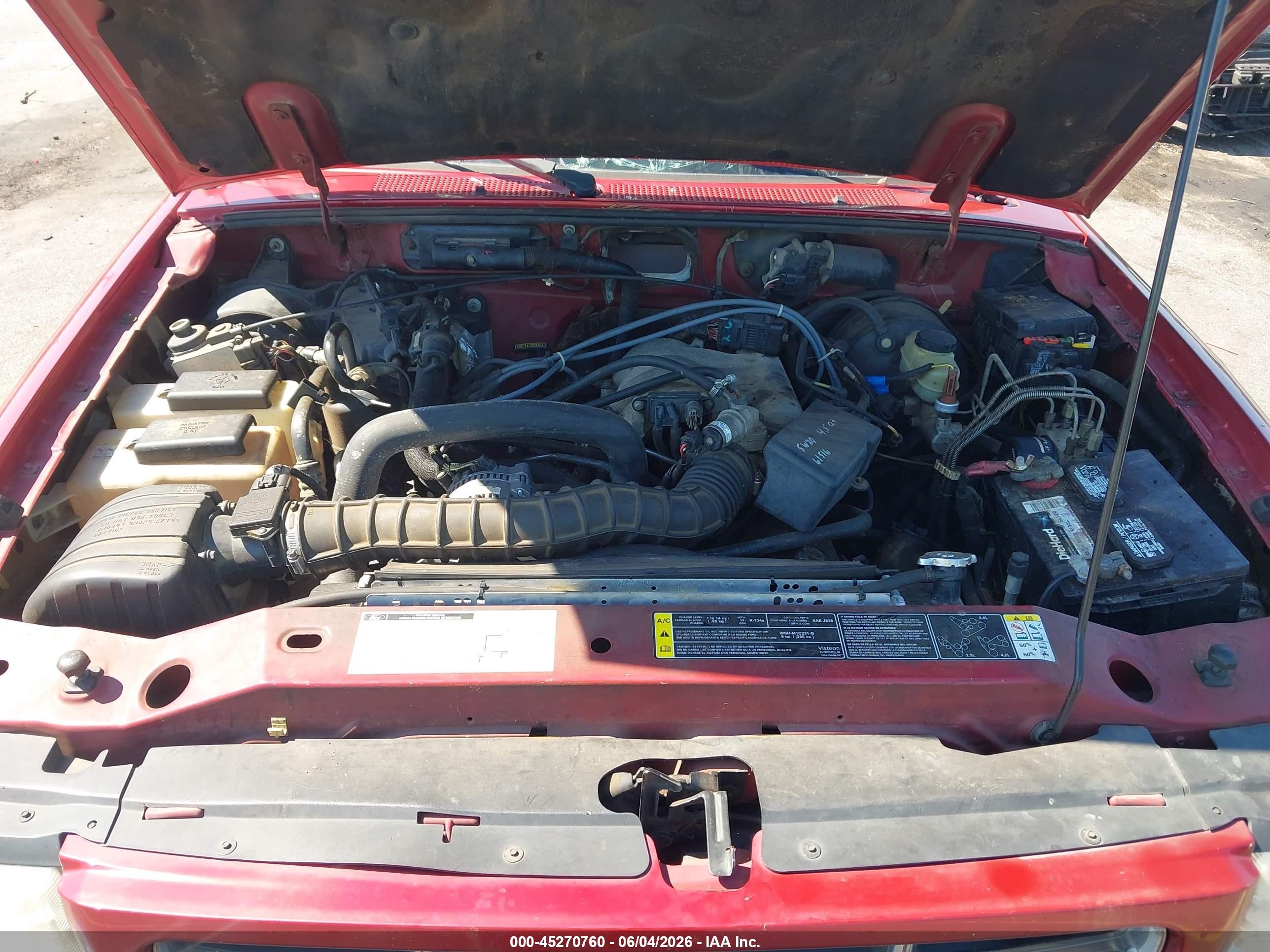 2001 Ford Ranger Edge/xl/xlt Красный vin: 1FTYR14V51PB20146