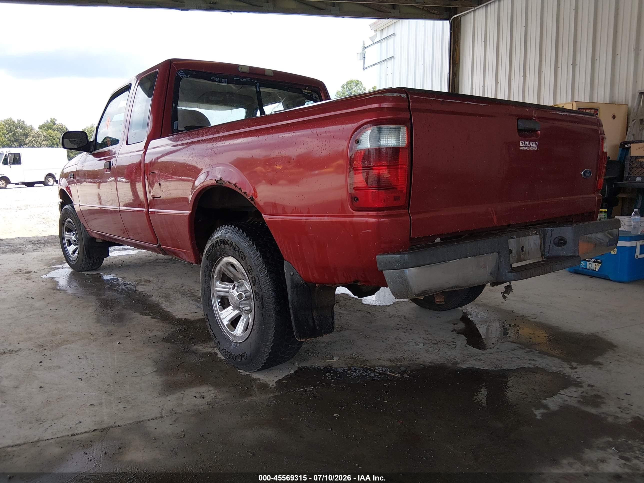 2000 Ford Ranger Xl/xlt Red vin: 1FTYR14V5YPB72337