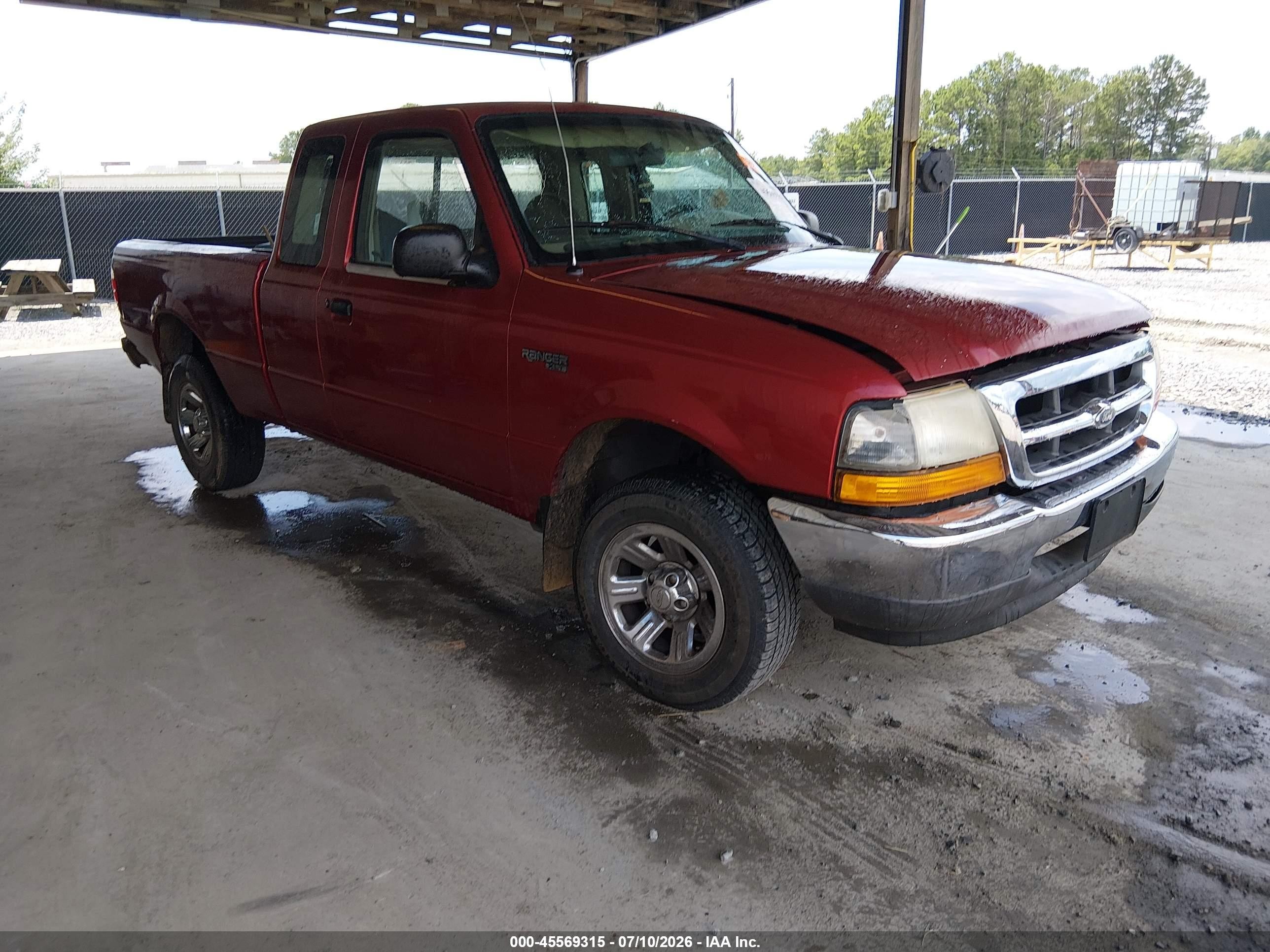 2000 Ford Ranger Xl/xlt Red vin: 1FTYR14V5YPB72337