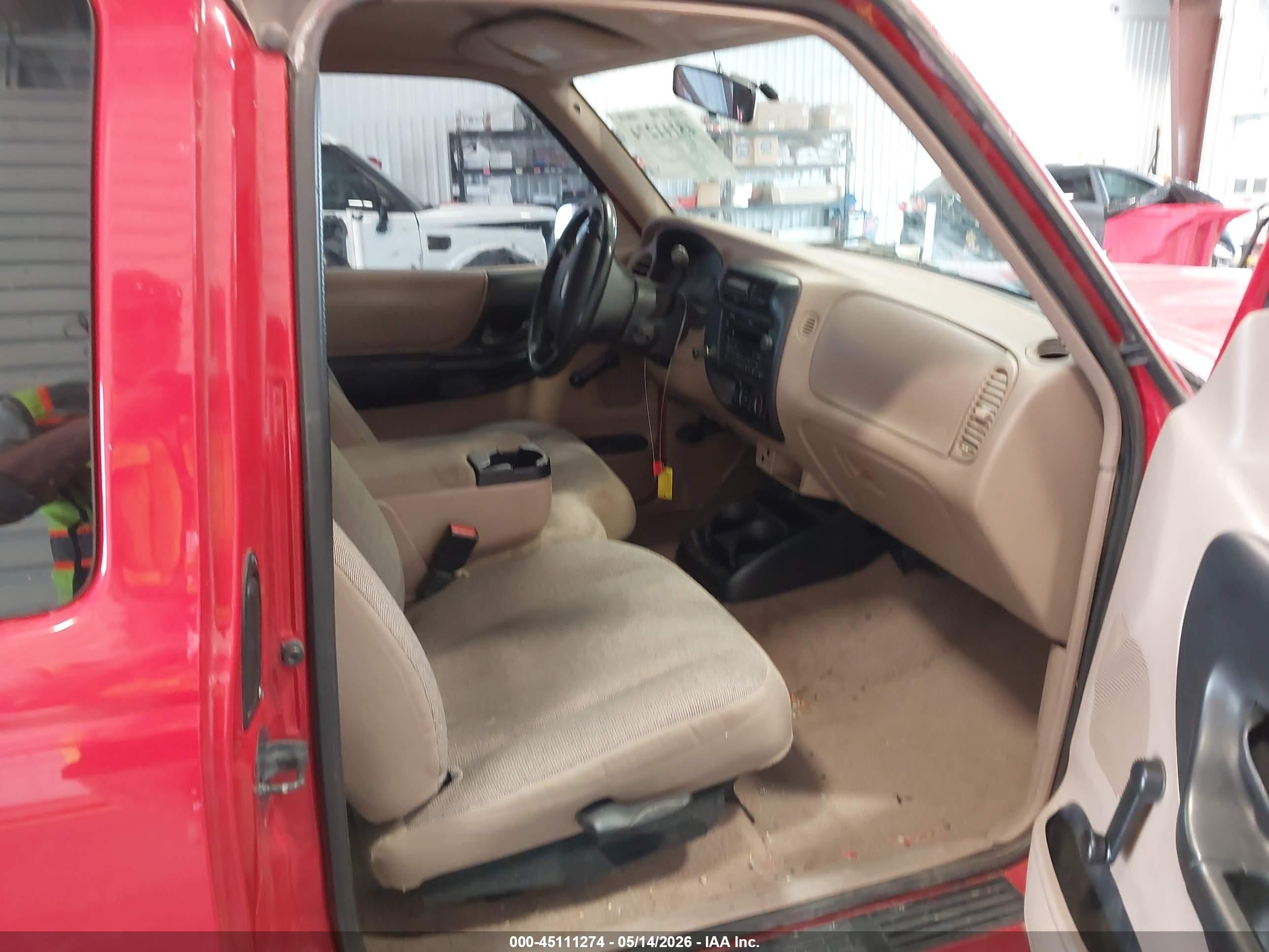 2001 Ford Ranger Edge/xl/xlt Red vin: 1FTYR14V61PB52569