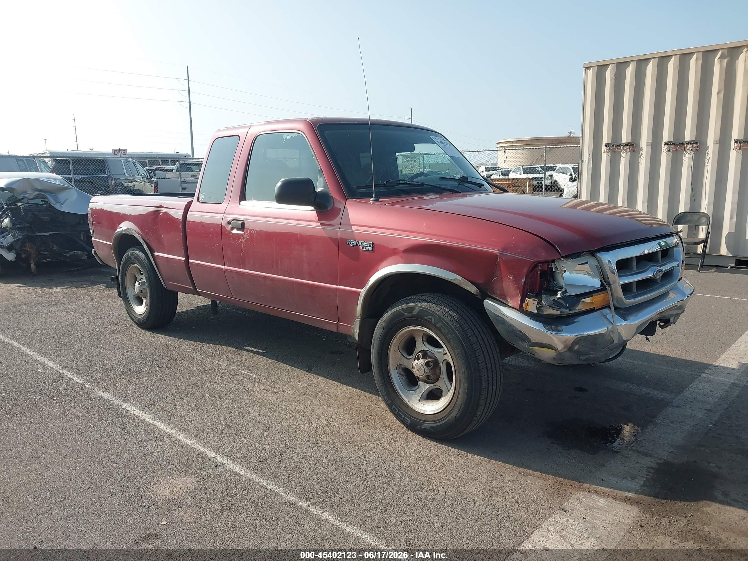 2000 Ford Ranger Xl/xlt Red vin: 1FTYR14V6YPA58217