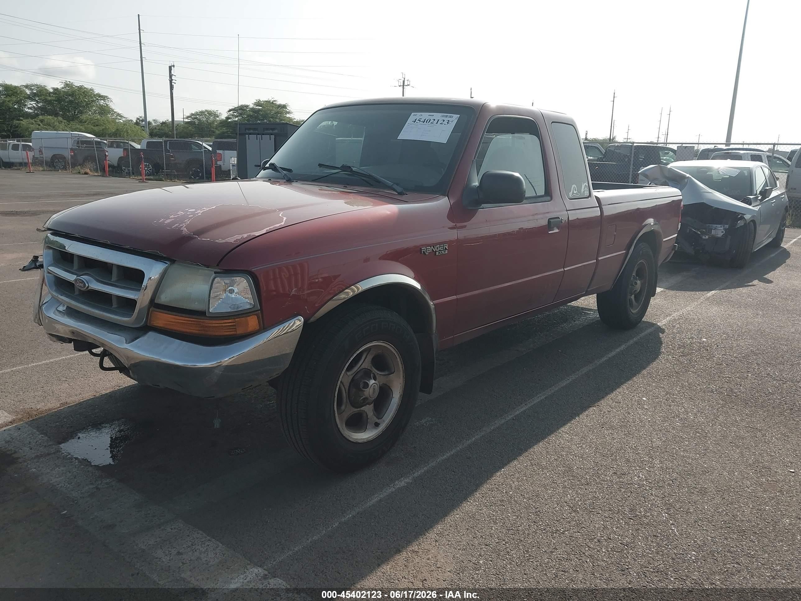 2000 Ford Ranger Xl/xlt Red vin: 1FTYR14V6YPA58217