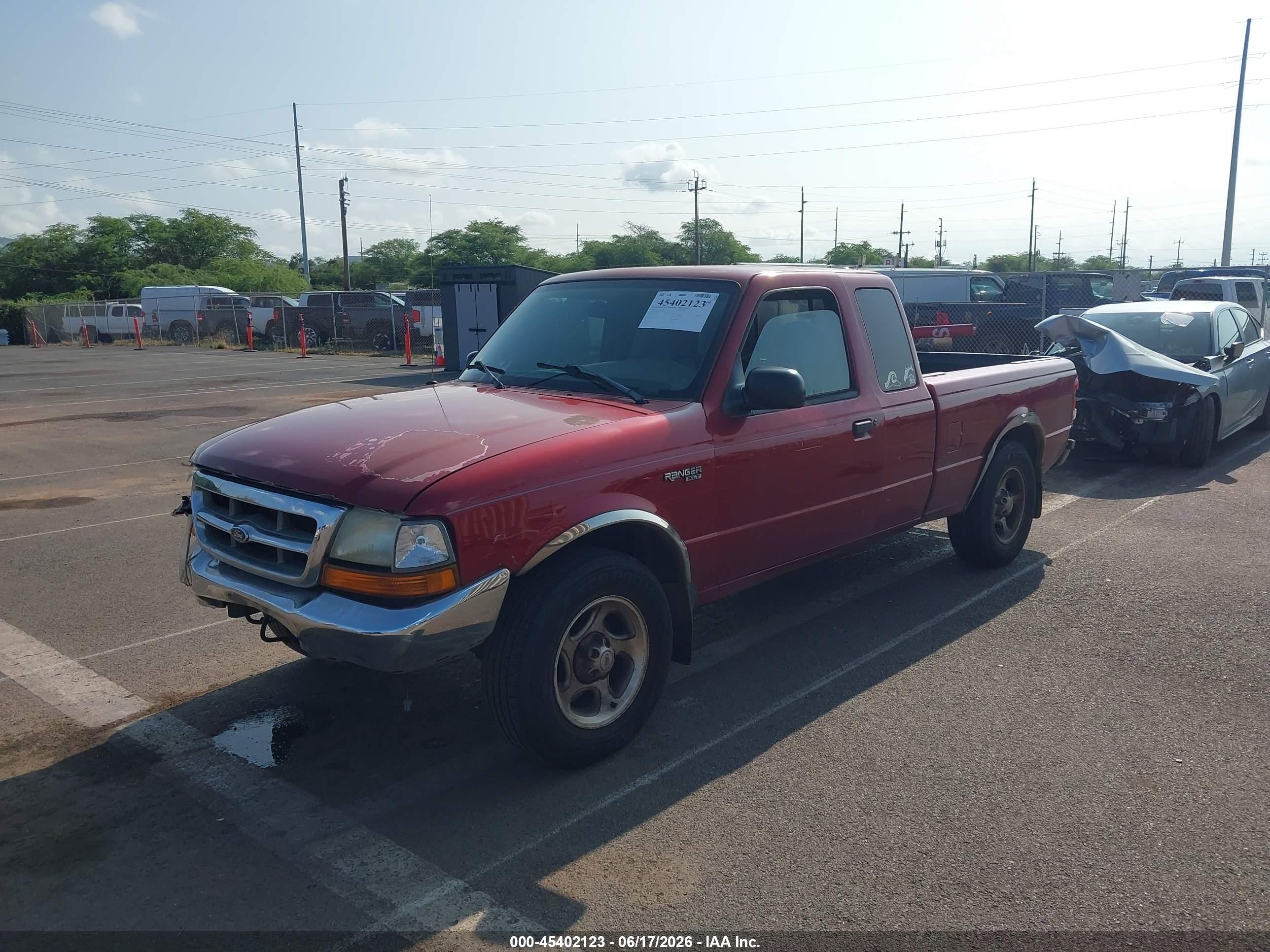 2000 Ford Ranger Xl/xlt Red vin: 1FTYR14V6YPA58217